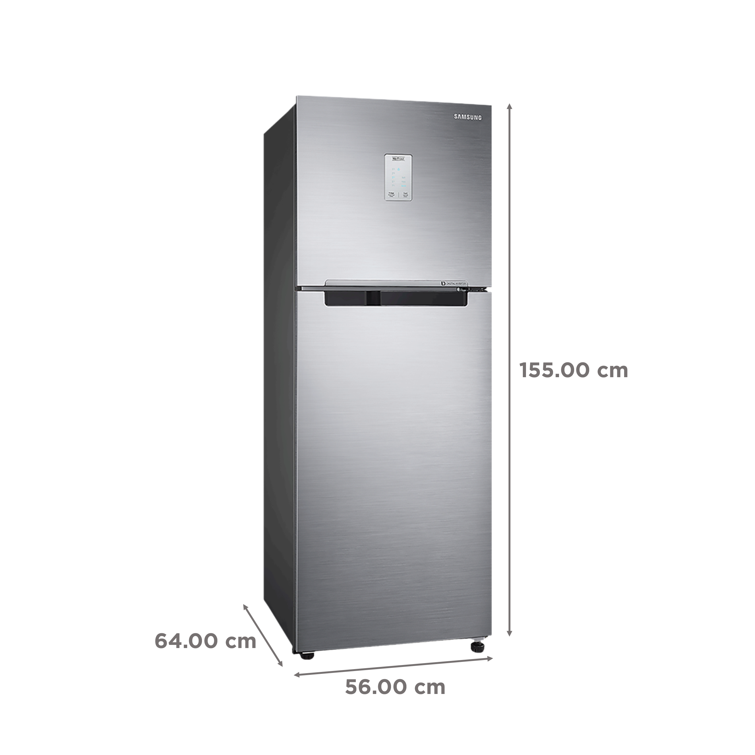 SAMSUNG 224 Litres 2 Star Frost Free Double Door Refrigerator with Curd Maestro (RT28C3522S8/HL, Elegant Inox)_3