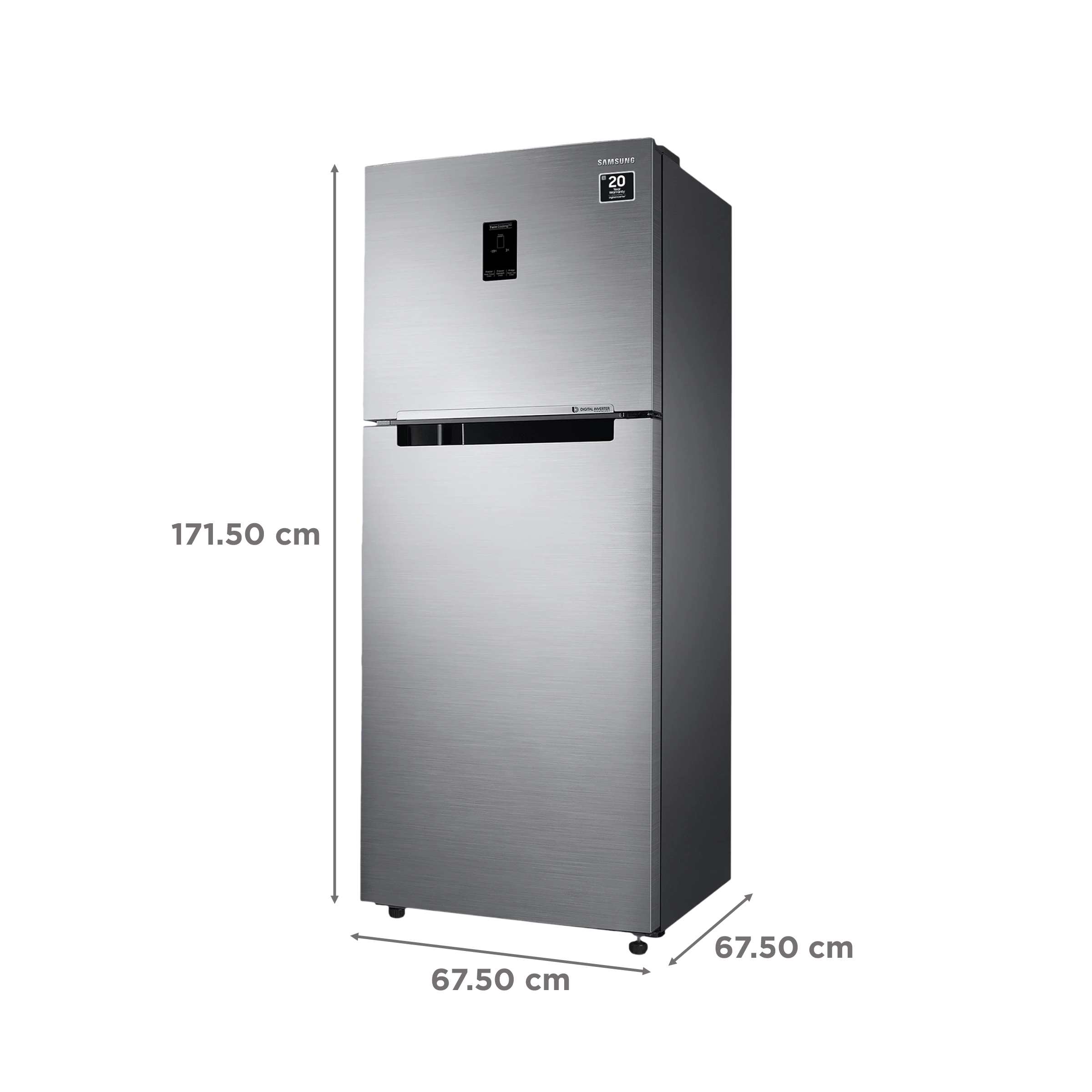 SAMSUNG 363 Litres 1 Star Frost Free Double Door Convertible Refrigerator with Stabilizer Free Operation (RT39C5511S9/HL, Refined Inox)_3
