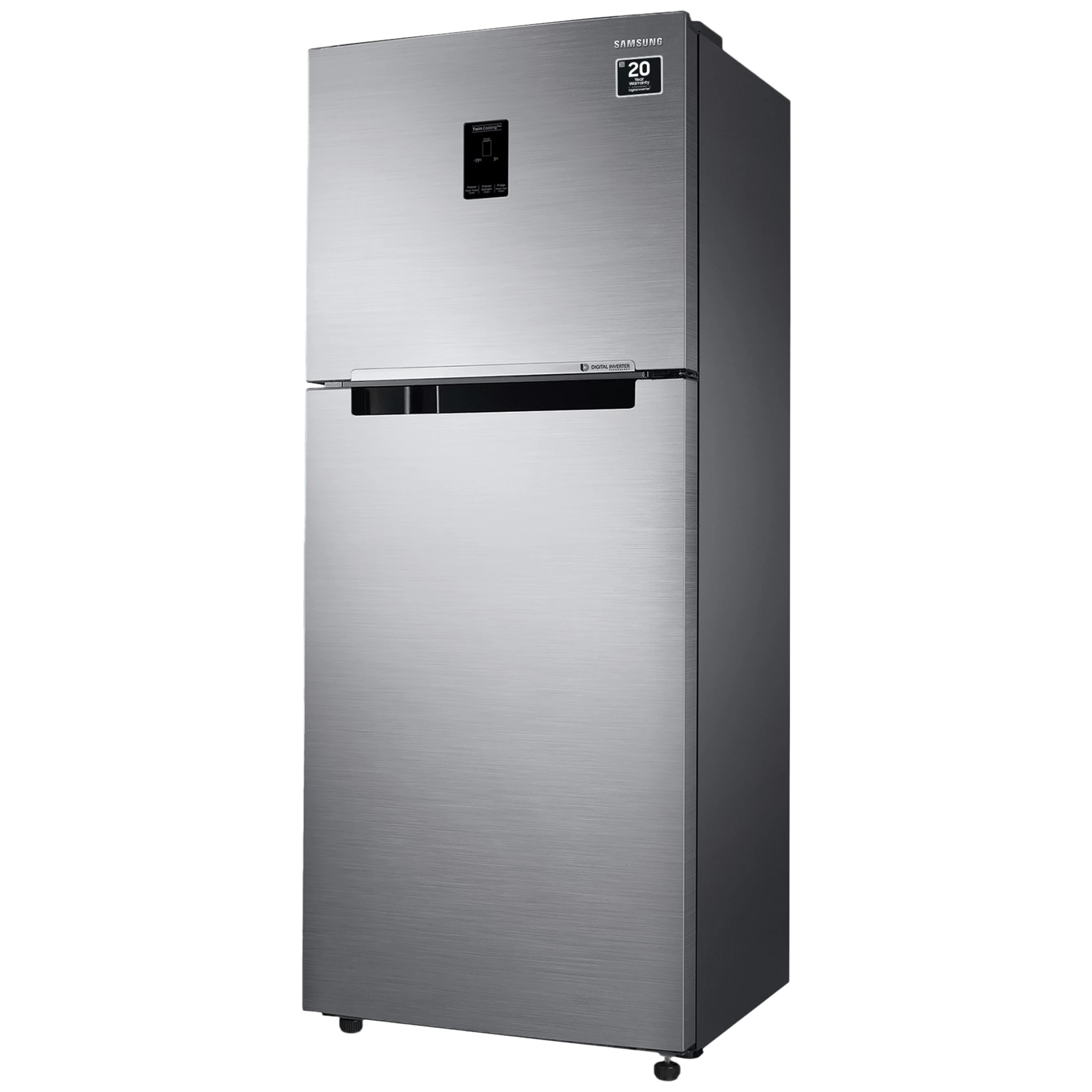 SAMSUNG 363 Litres 1 Star Frost Free Double Door Convertible Refrigerator with Stabilizer Free Operation (RT39C5511S9/HL, Refined Inox)_4