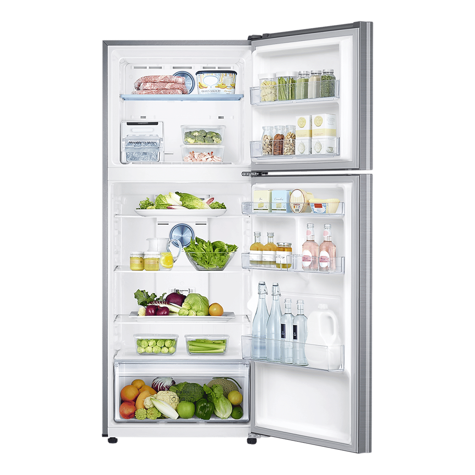 SAMSUNG 363 Litres 1 Star Frost Free Double Door Convertible Refrigerator with Stabilizer Free Operation (RT39C5511S9/HL, Refined Inox)_5