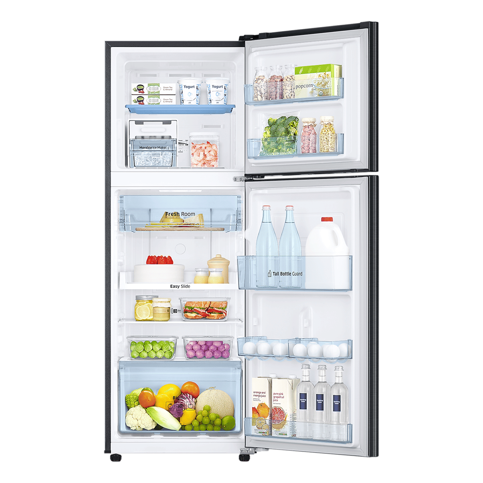 SAMSUNG 236 Litres 2 Star Frost Free Double Door Refrigerator with Antibacterial Gasket (RT28C3452BX/HL, Luxe Black)_11