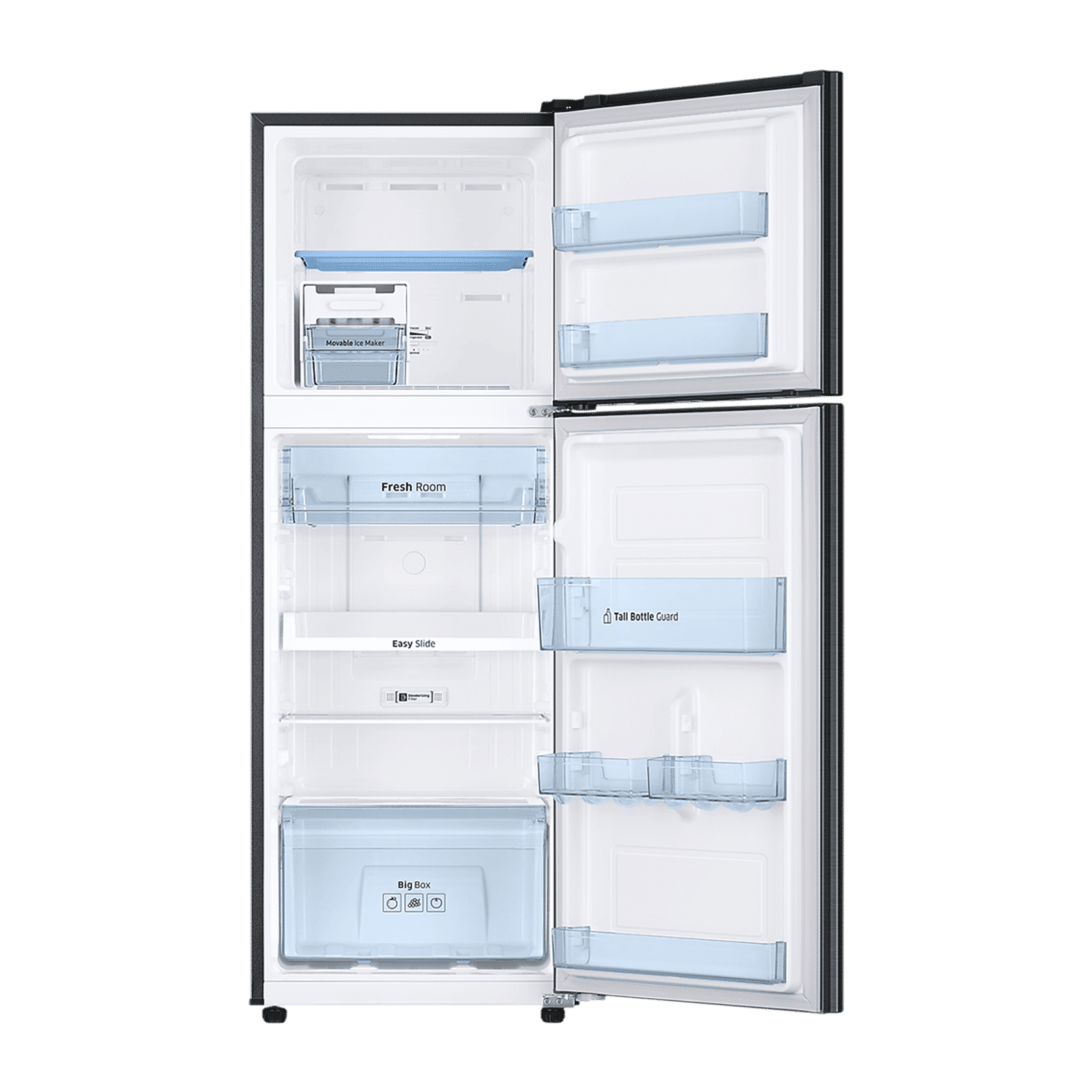 SAMSUNG 236 Litres 2 Star Frost Free Double Door Refrigerator with Antibacterial Gasket (RT28C3452BX/HL, Luxe Black)_5