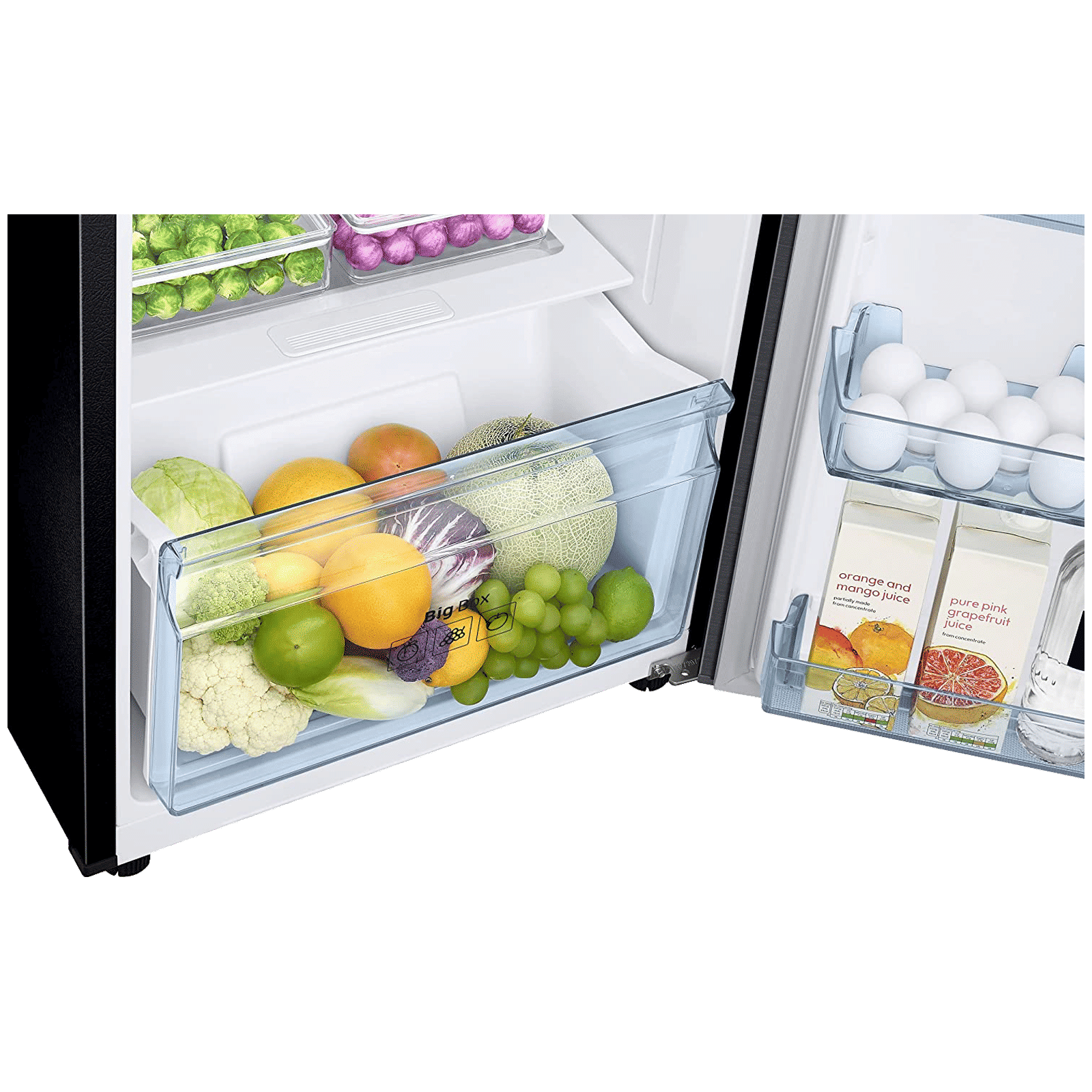 SAMSUNG 236 Litres 2 Star Frost Free Double Door Refrigerator with Antibacterial Gasket (RT28C3452BX/HL, Luxe Black)_6
