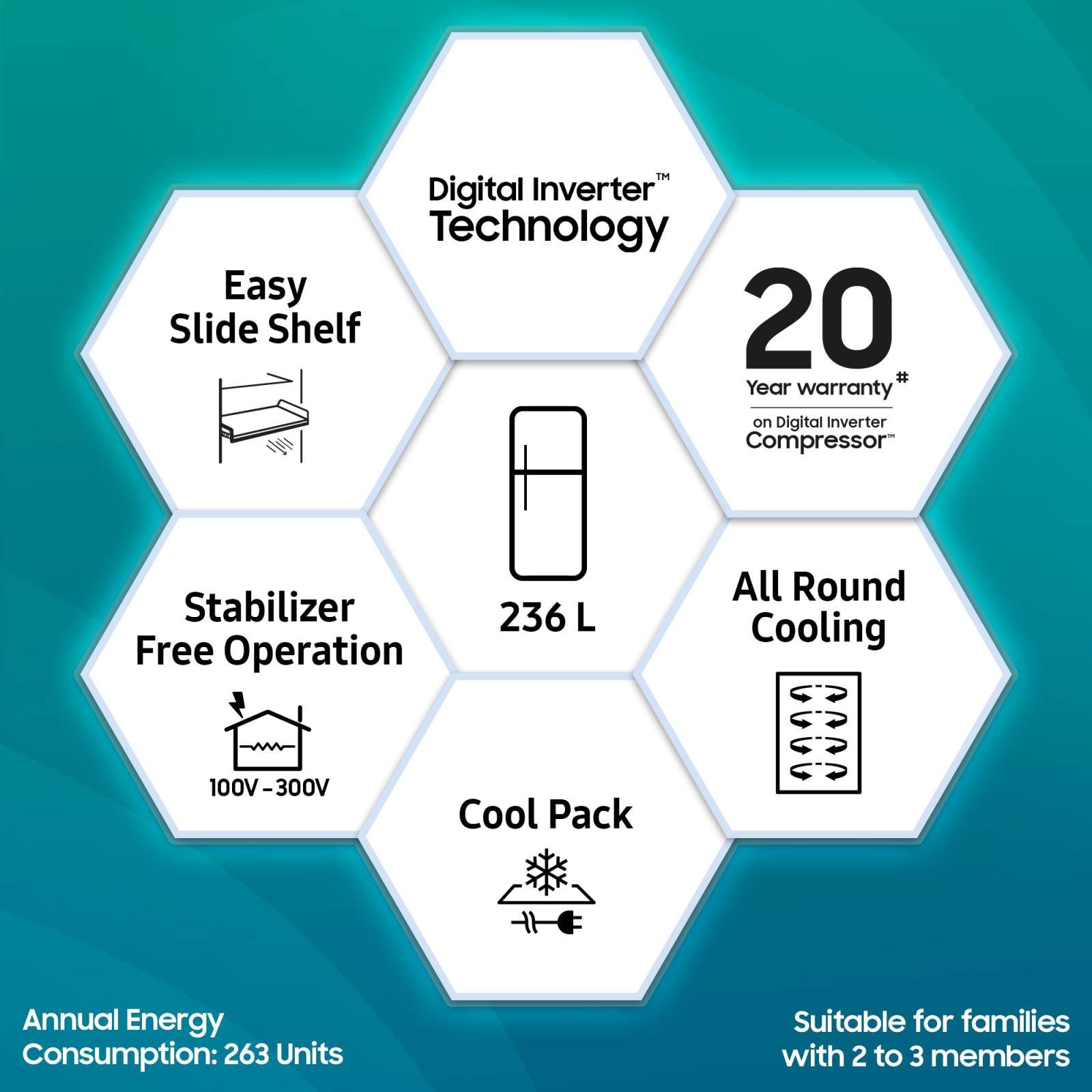 SAMSUNG 236 Litres 2 Star Frost Free Double Door Refrigerator with Power Cut Resistant (RT28C3032GS/HL, Gray Silver)_14
