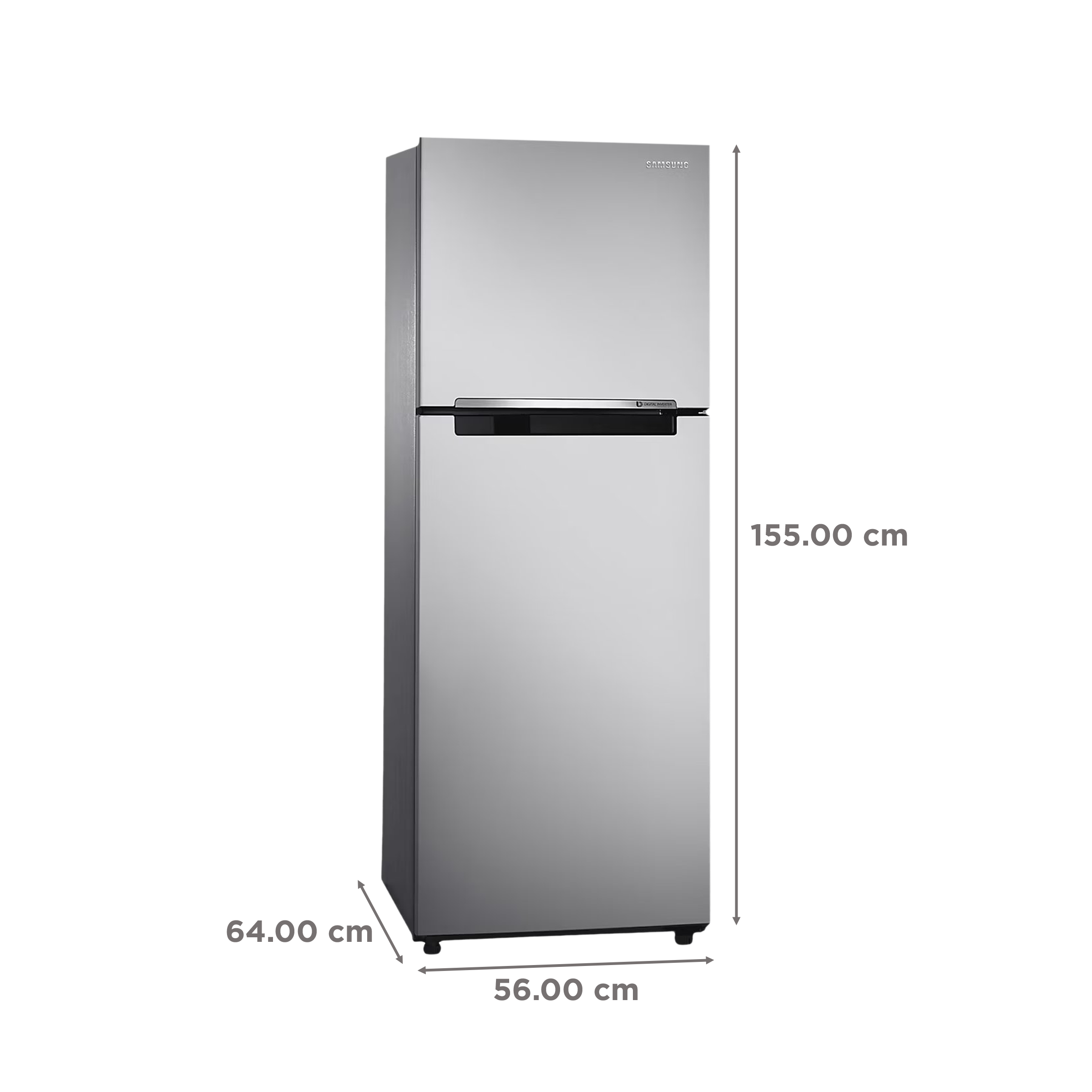 SAMSUNG 236 Litres 2 Star Frost Free Double Door Refrigerator with Power Cut Resistant (RT28C3032GS/HL, Gray Silver)_3