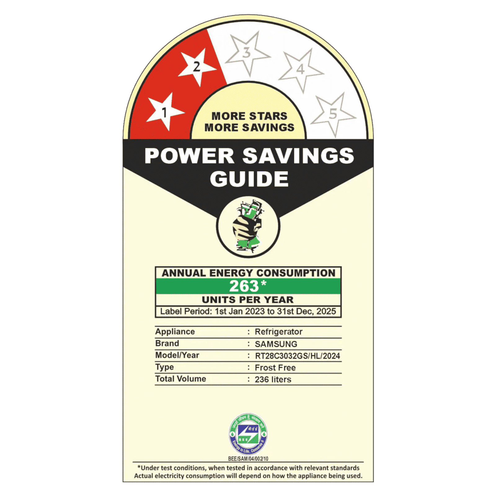 SAMSUNG 236 Litres 2 Star Frost Free Double Door Refrigerator with Power Cut Resistant (RT28C3032GS/HL, Gray Silver)_4