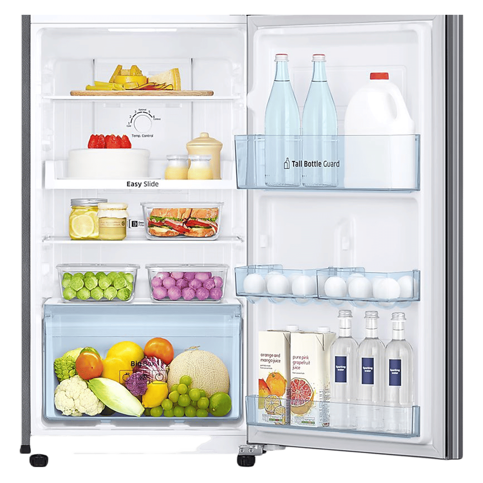 SAMSUNG 236 Litres 2 Star Frost Free Double Door Refrigerator with Power Cut Resistant (RT28C3032GS/HL, Gray Silver)_6