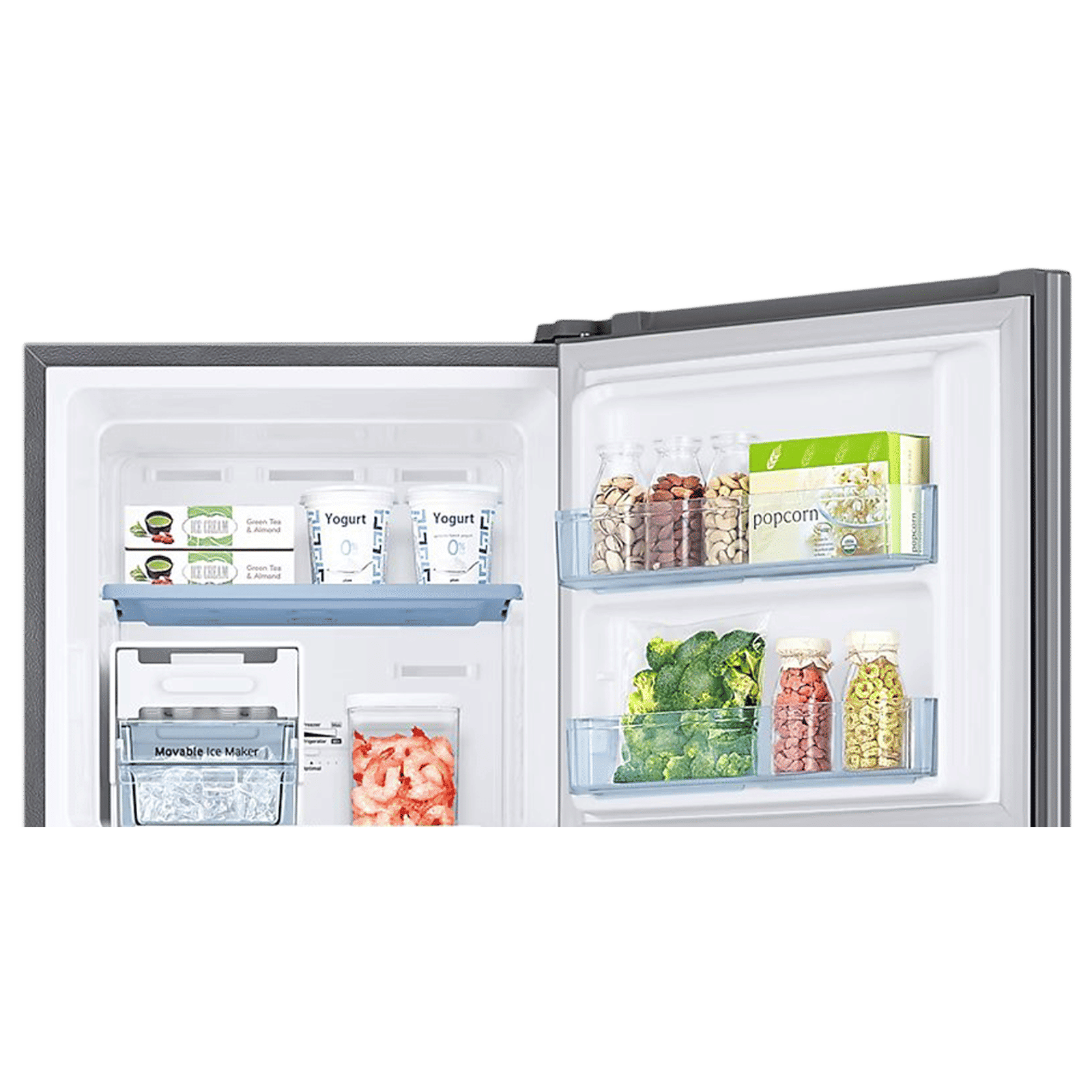 SAMSUNG 236 Litres 2 Star Frost Free Double Door Refrigerator with Power Cut Resistant (RT28C3032GS/HL, Gray Silver)_7