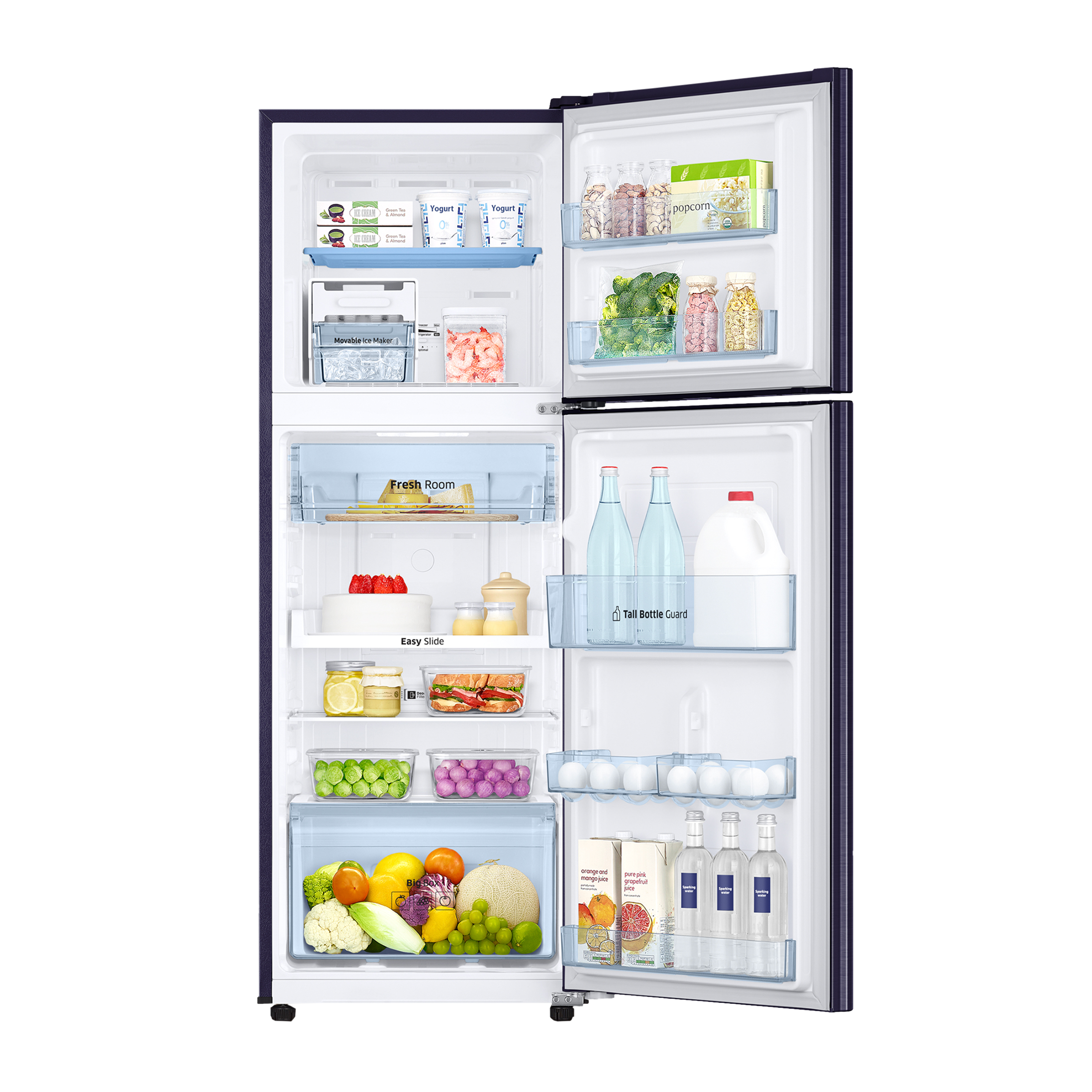 SAMSUNG 236 Litres 2 Star Frost Free Double Door Refrigerator with Toughened Glass Shelves (RT28C3452UT/HL, Pebble Blue) SAMSUNG 236 Litres 2 Star Frost Free Double Door Refrigerator with Toughened Glass Shelves (RT28C3452UT/HL, Pebble Blue)_5