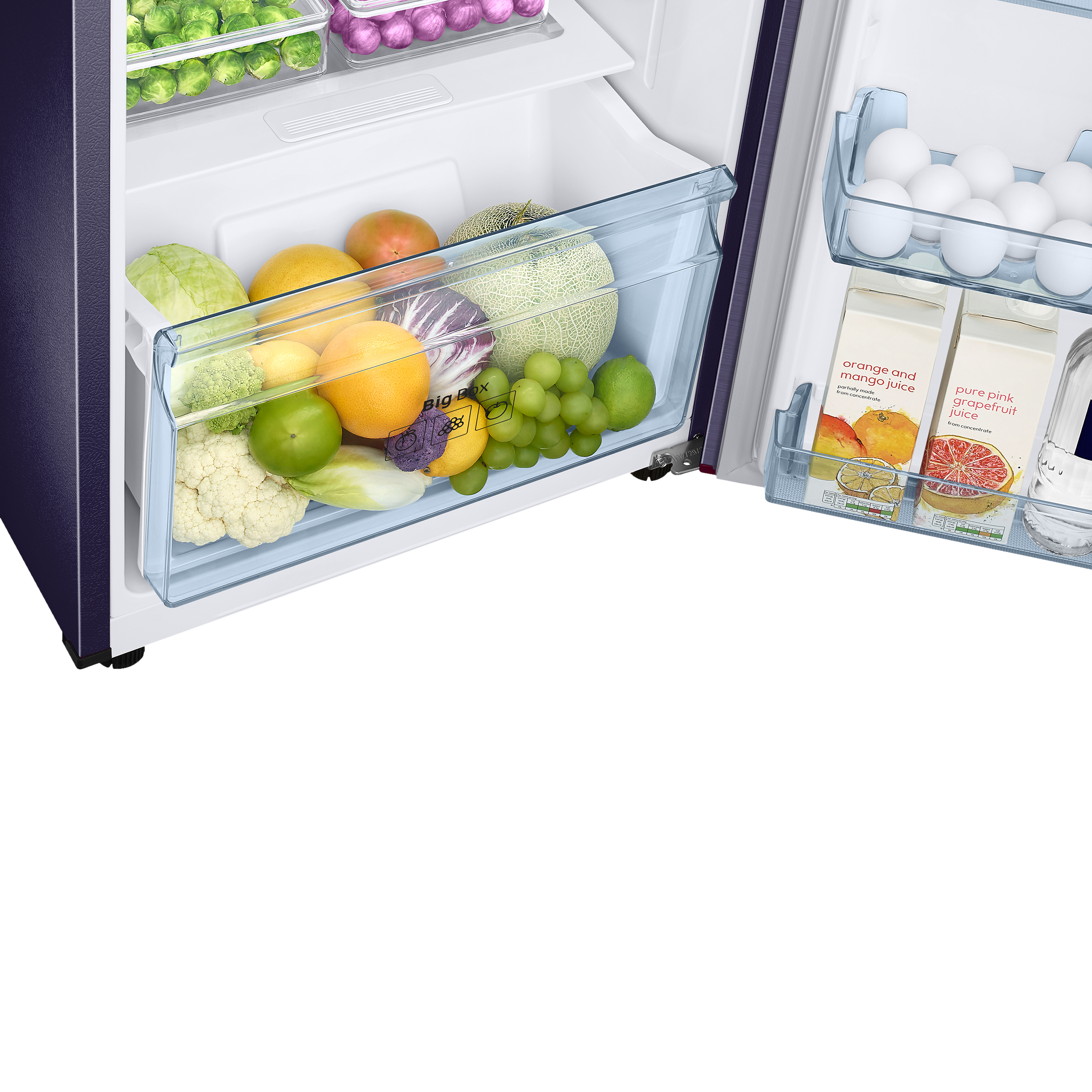 SAMSUNG 236 Litres 2 Star Frost Free Double Door Refrigerator with Toughened Glass Shelves (RT28C3452UT/HL, Pebble Blue) SAMSUNG 236 Litres 2 Star Frost Free Double Door Refrigerator with Toughened Glass Shelves (RT28C3452UT/HL, Pebble Blue)_7