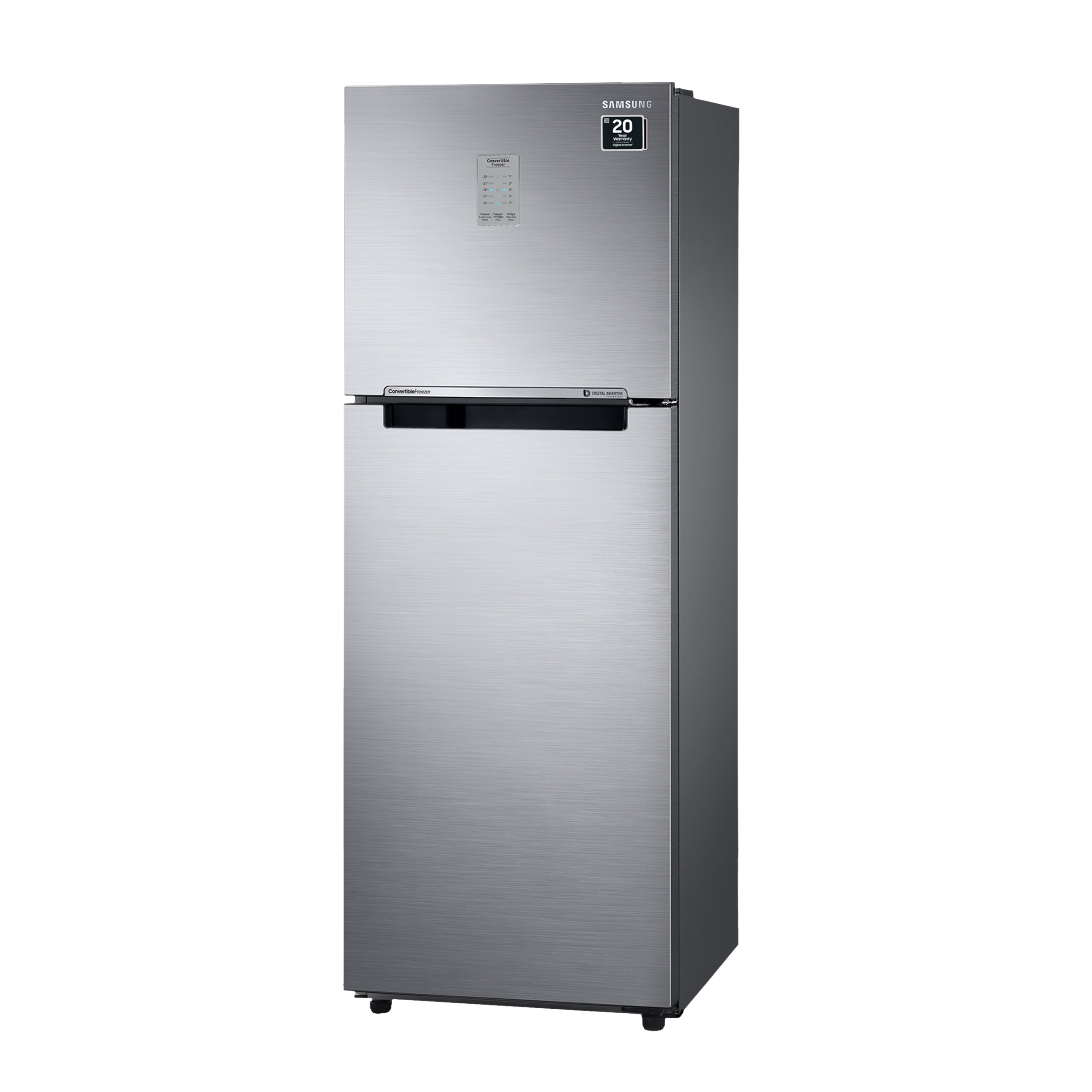 SAMSUNG 236 Litres 2 Star Frost Free Double Door Convertible Refrigerator with Toughened Glass Shelves (RT28C3742S8/HL, Elegant Inox)_10