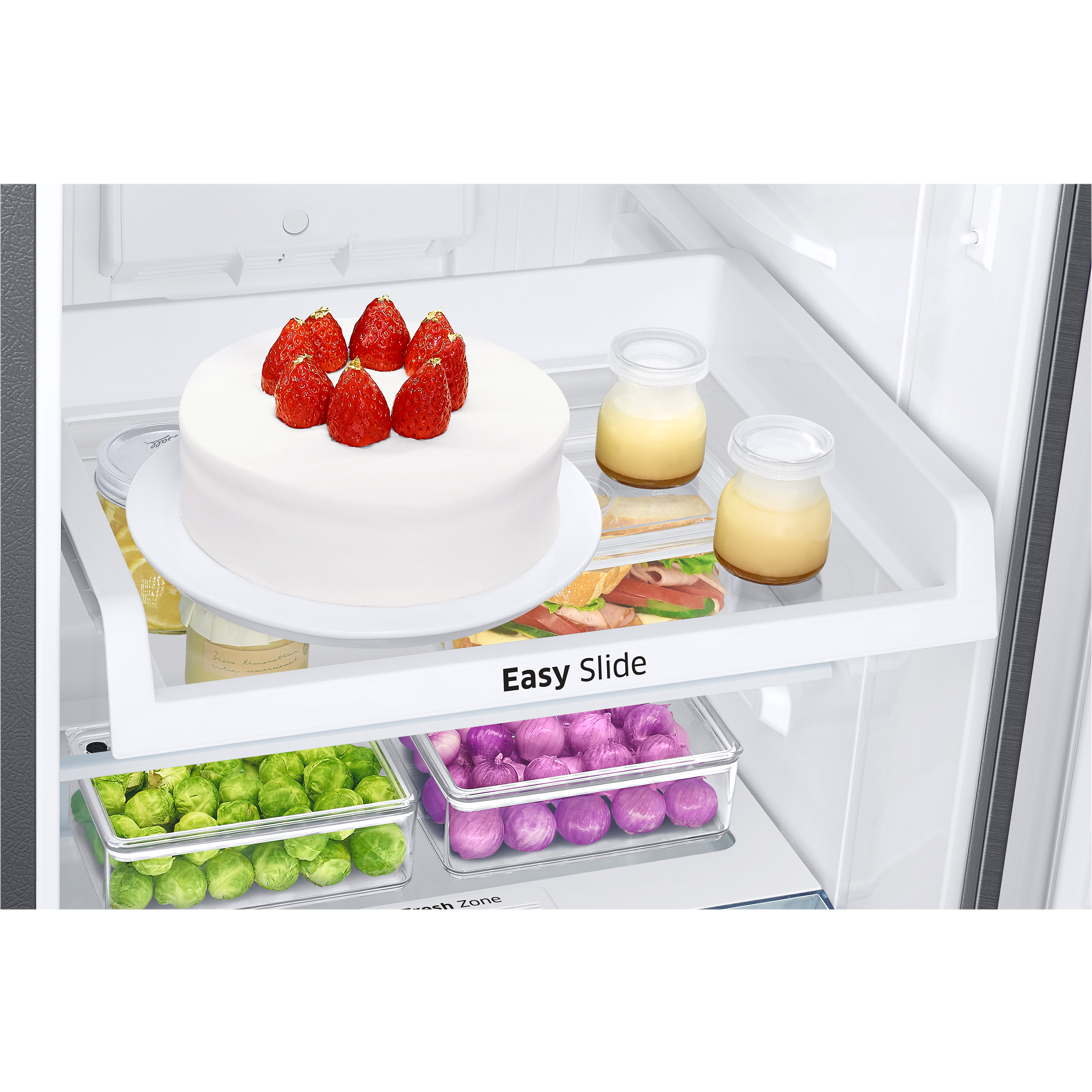 SAMSUNG 236 Litres 2 Star Frost Free Double Door Convertible Refrigerator with Toughened Glass Shelves (RT28C3742S8/HL, Elegant Inox)_5