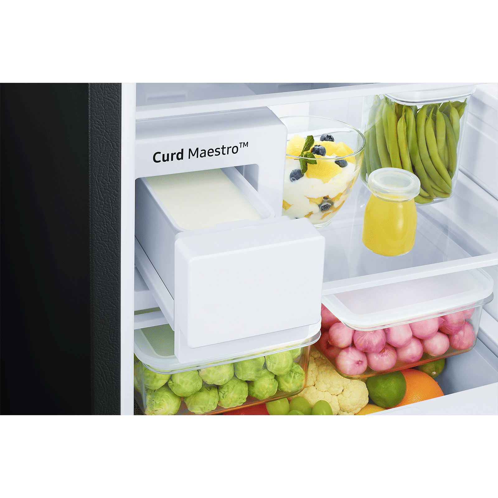 SAMSUNG 291 Litres 2 Star Frost Free Double Door Convertible Refrigerator with Curd Maestro (RT34C4622BX/HL, Luxe black)_14
