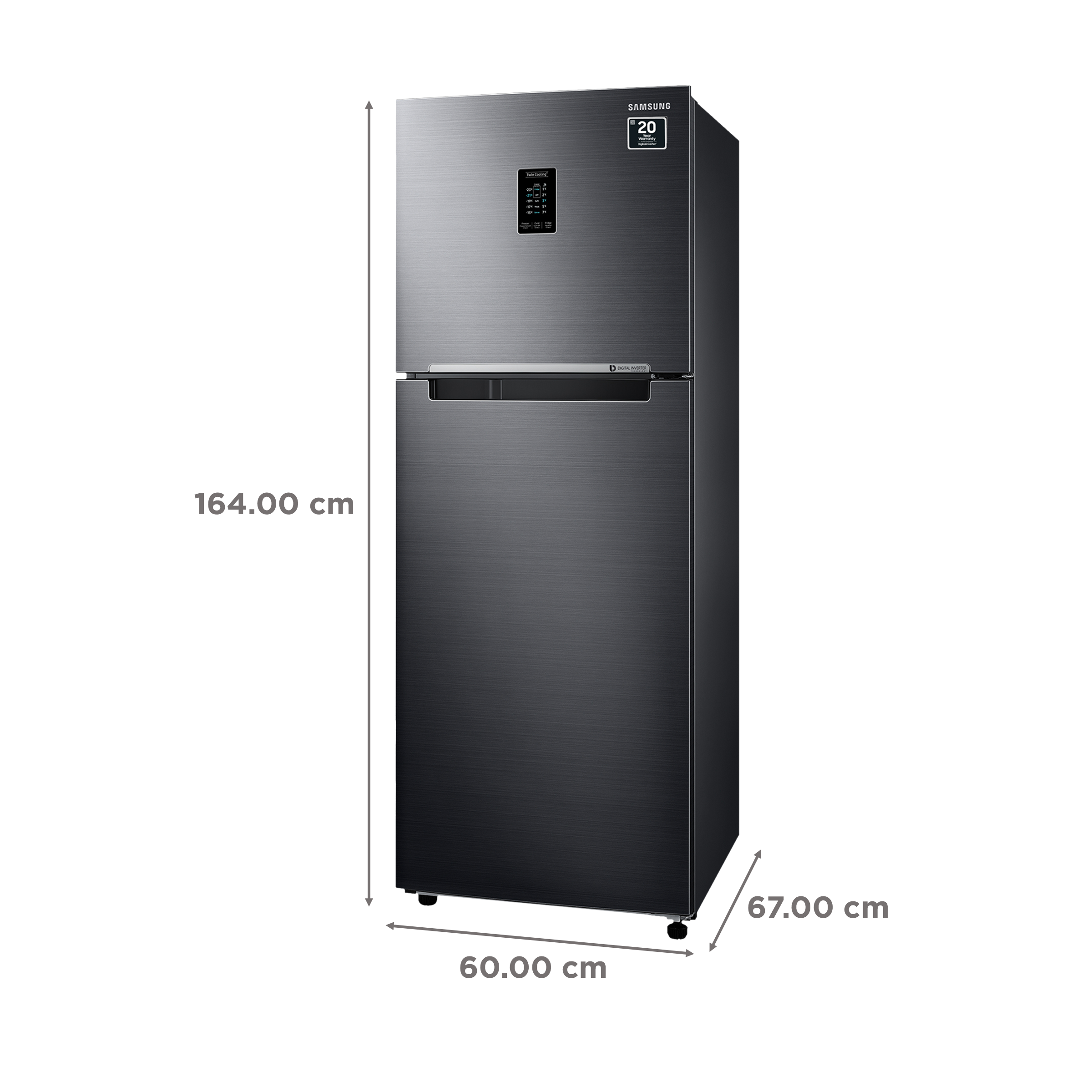 SAMSUNG 291 Litres 2 Star Frost Free Double Door Convertible Refrigerator with Curd Maestro (RT34C4622BX/HL, Luxe black)_3