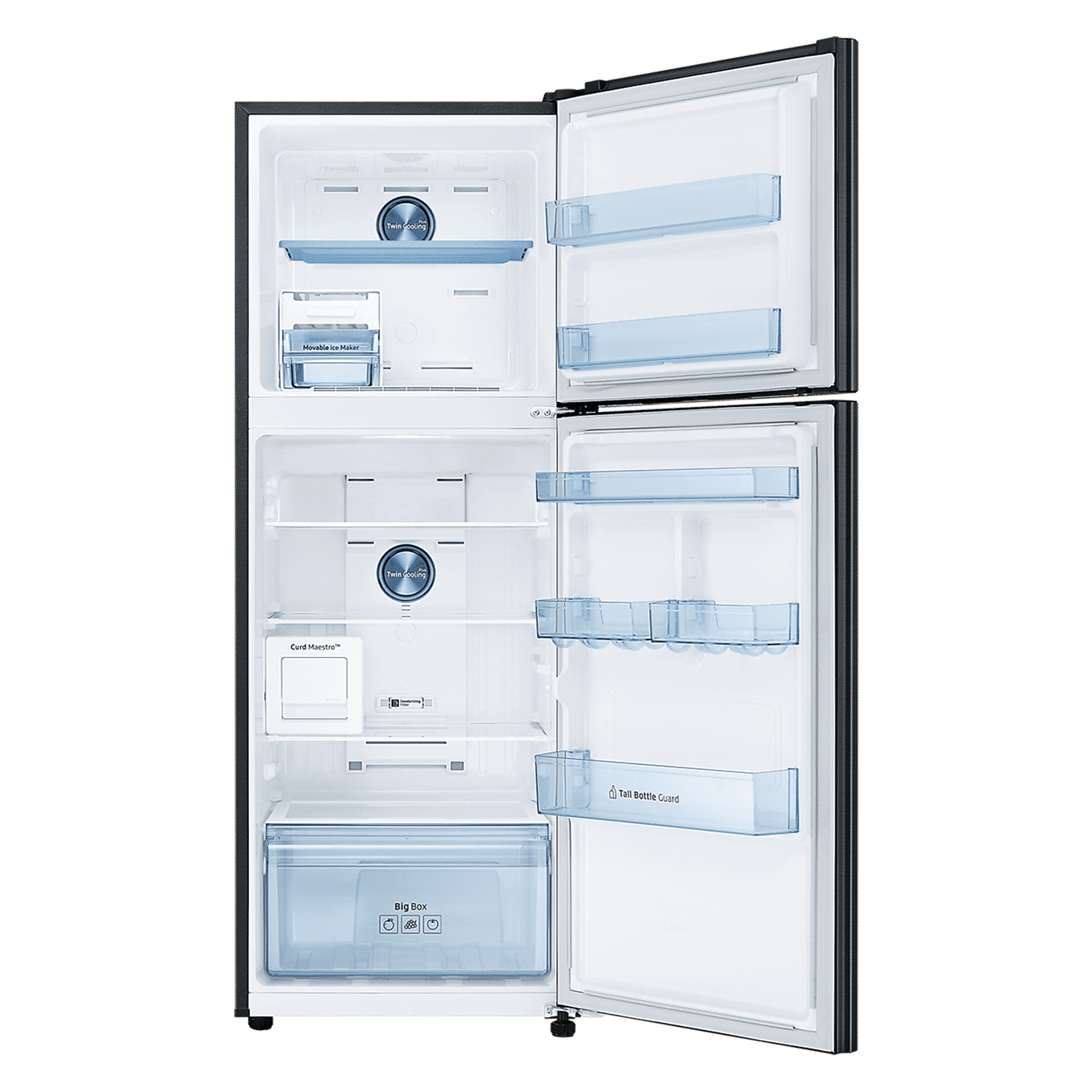 SAMSUNG 291 Litres 2 Star Frost Free Double Door Convertible Refrigerator with Curd Maestro (RT34C4622BX/HL, Luxe black)_6