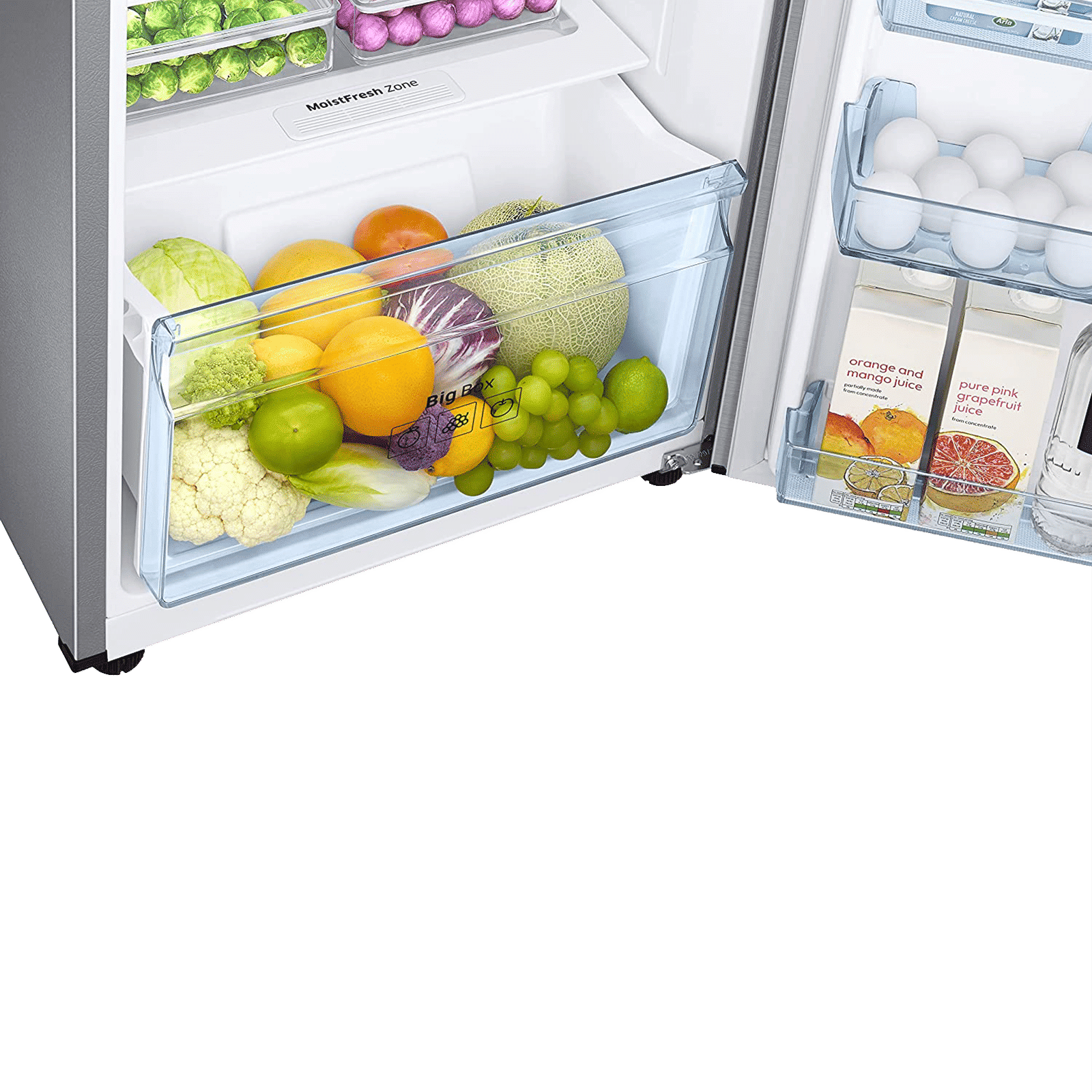SAMSUNG 256 Litres 2 Star Frost Free Double Door Refrigerator with Toughened Glass Shelves (RT30C3442S9/HL, Refined Inox) SAMSUNG 256 Litres 2 Star Frost Free Double Door Refrigerator with Toughened Glass Shelves (RT30C3442S9/HL, Refined Inox)_11