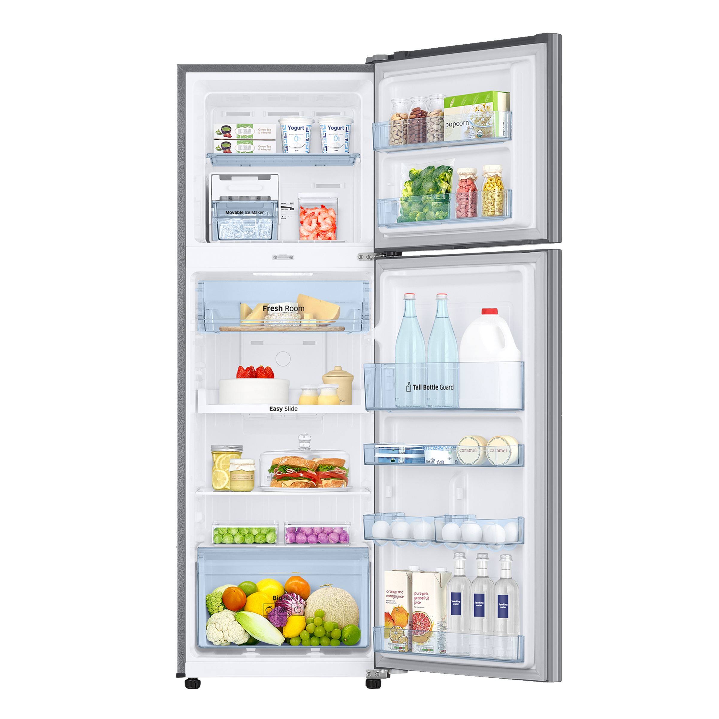 SAMSUNG 256 Litres 2 Star Frost Free Double Door Refrigerator with Toughened Glass Shelves (RT30C3442S9/HL, Refined Inox) SAMSUNG 256 Litres 2 Star Frost Free Double Door Refrigerator with Toughened Glass Shelves (RT30C3442S9/HL, Refined Inox)_5