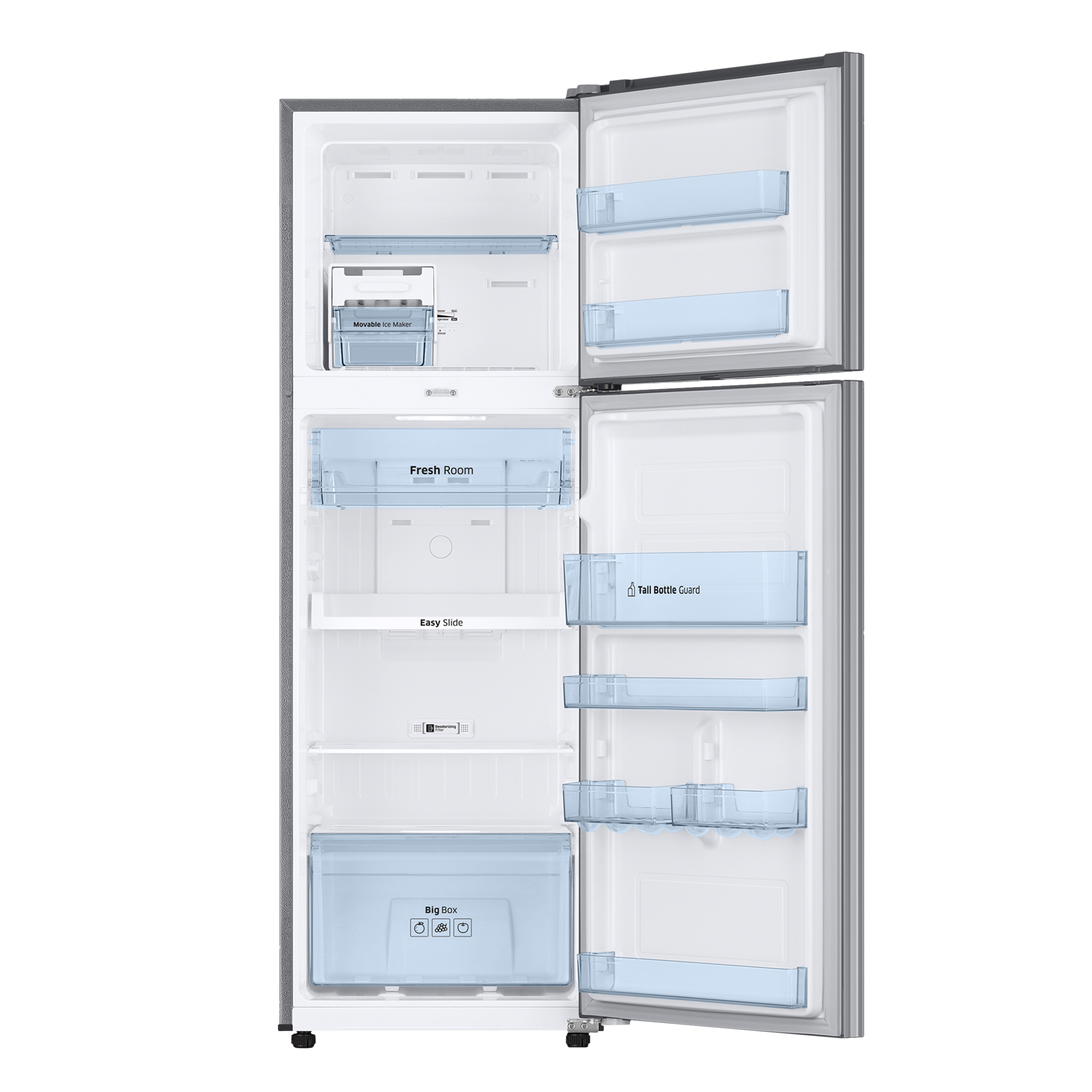 SAMSUNG 256 Litres 2 Star Frost Free Double Door Refrigerator with Toughened Glass Shelves (RT30C3442S9/HL, Refined Inox) SAMSUNG 256 Litres 2 Star Frost Free Double Door Refrigerator with Toughened Glass Shelves (RT30C3442S9/HL, Refined Inox)_6