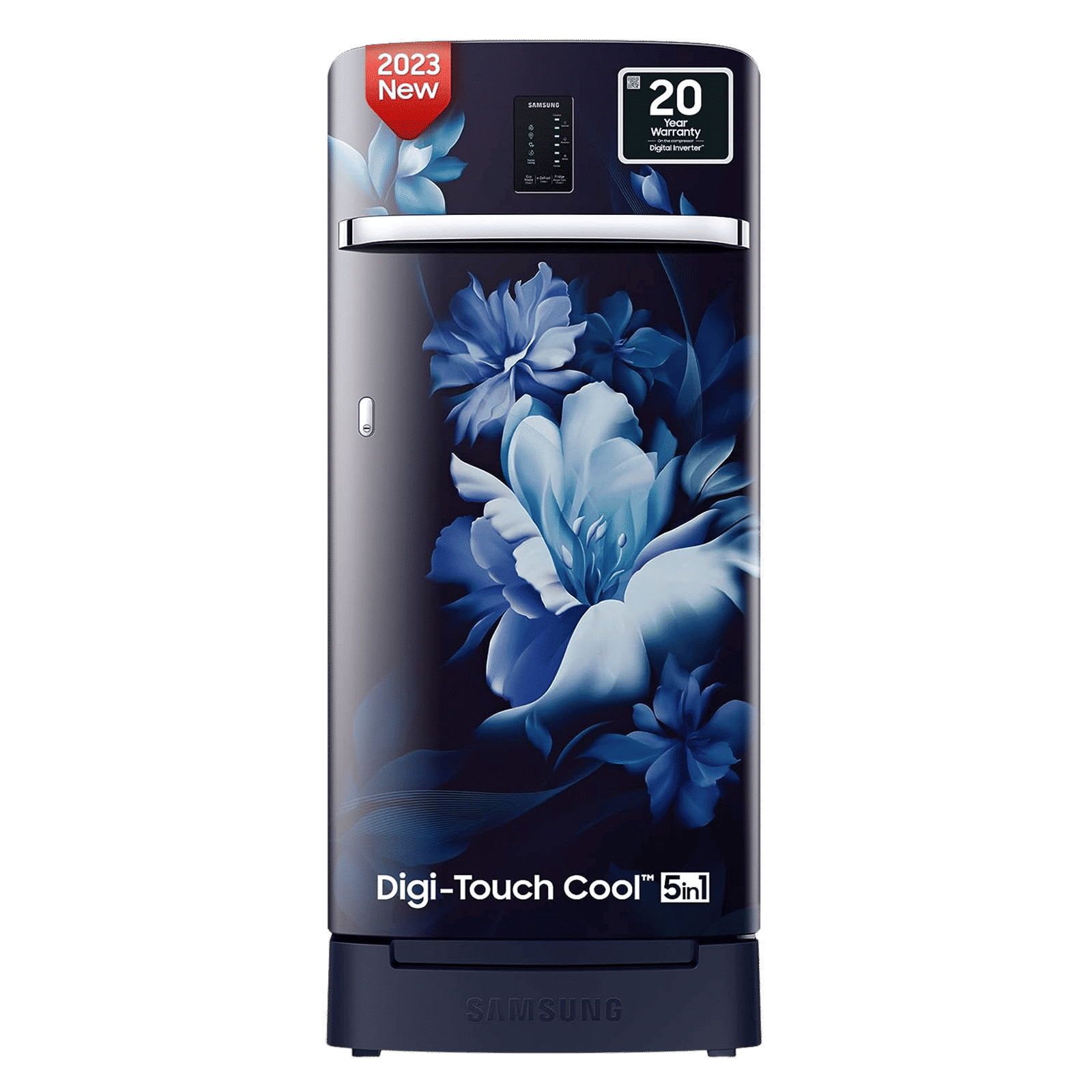 SAMSUNG 189 Litres 4 Star Direct Cool Single Door Refrigerator with Digi-Touch Cool (RR21C2F24UZ/HL, Midnight Blossom Blue) SAMSUNG 189 Litres 4 Star Direct Cool Single Door Refrigerator with Digi-Touch Cool (RR21C2F24UZ/HL, Midnight Blossom Blue)_1
