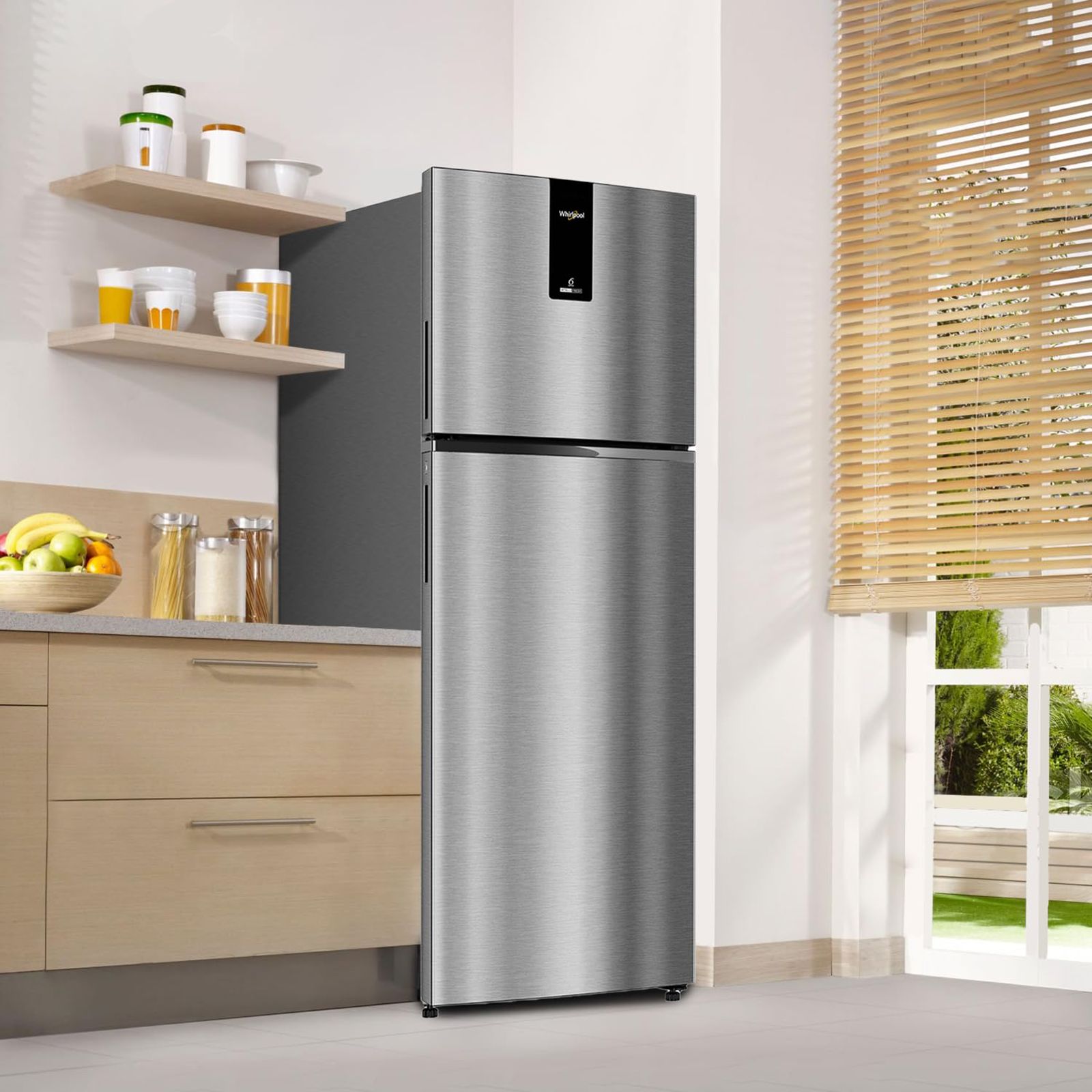 Whirlpool Intellifresh DF278 231 Litres 2 Star Frost Free Double Door Refrigerator with 6th Sense Technology (Grey)_8