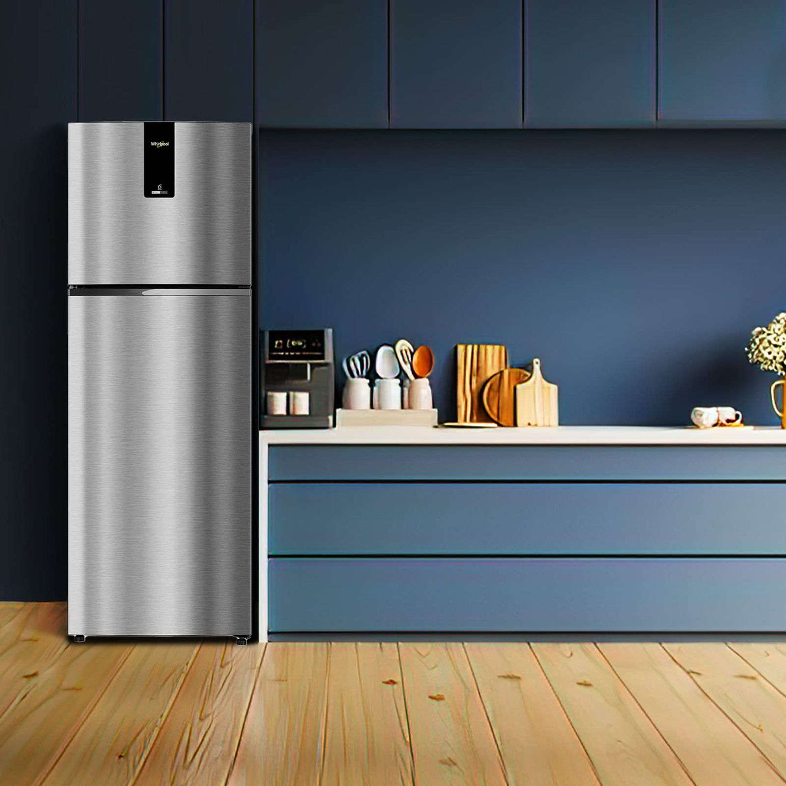 Whirlpool Intellifresh DF278 231 Litres 2 Star Frost Free Double Door Refrigerator with 6th Sense Technology (Grey)_10