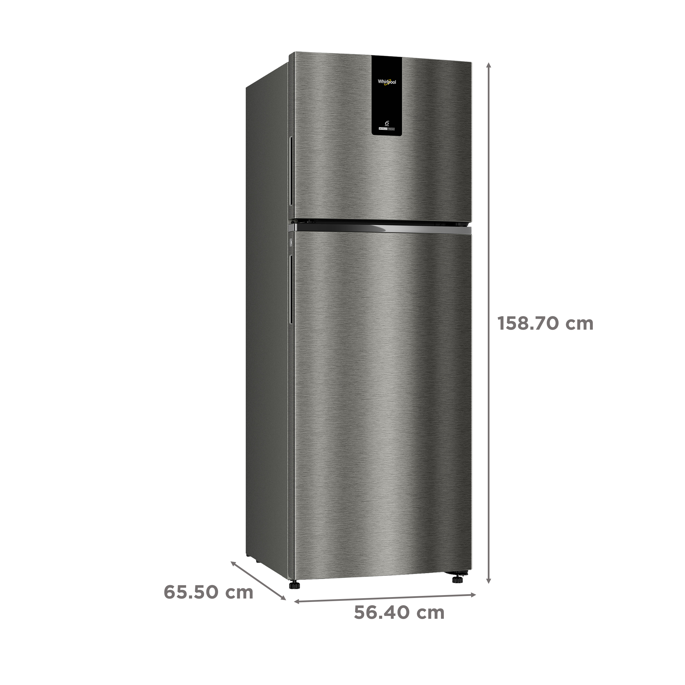 Whirlpool Intellifresh DF278 231 Litres 2 Star Frost Free Double Door Refrigerator with 6th Sense Technology (Grey)_3