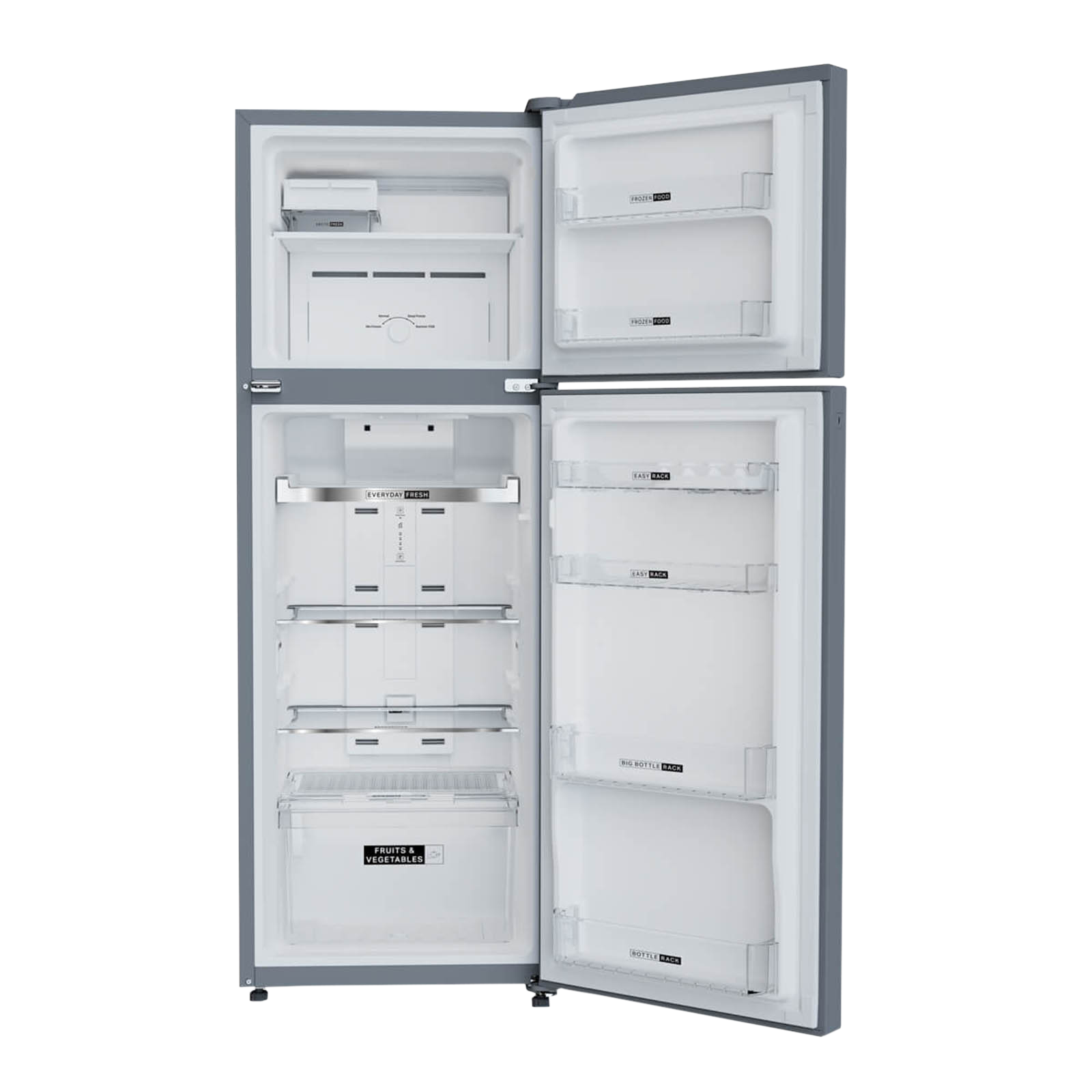 Whirlpool Intellifresh DF278 231 Litres 2 Star Frost Free Double Door Refrigerator with 6th Sense Technology (Grey)_6