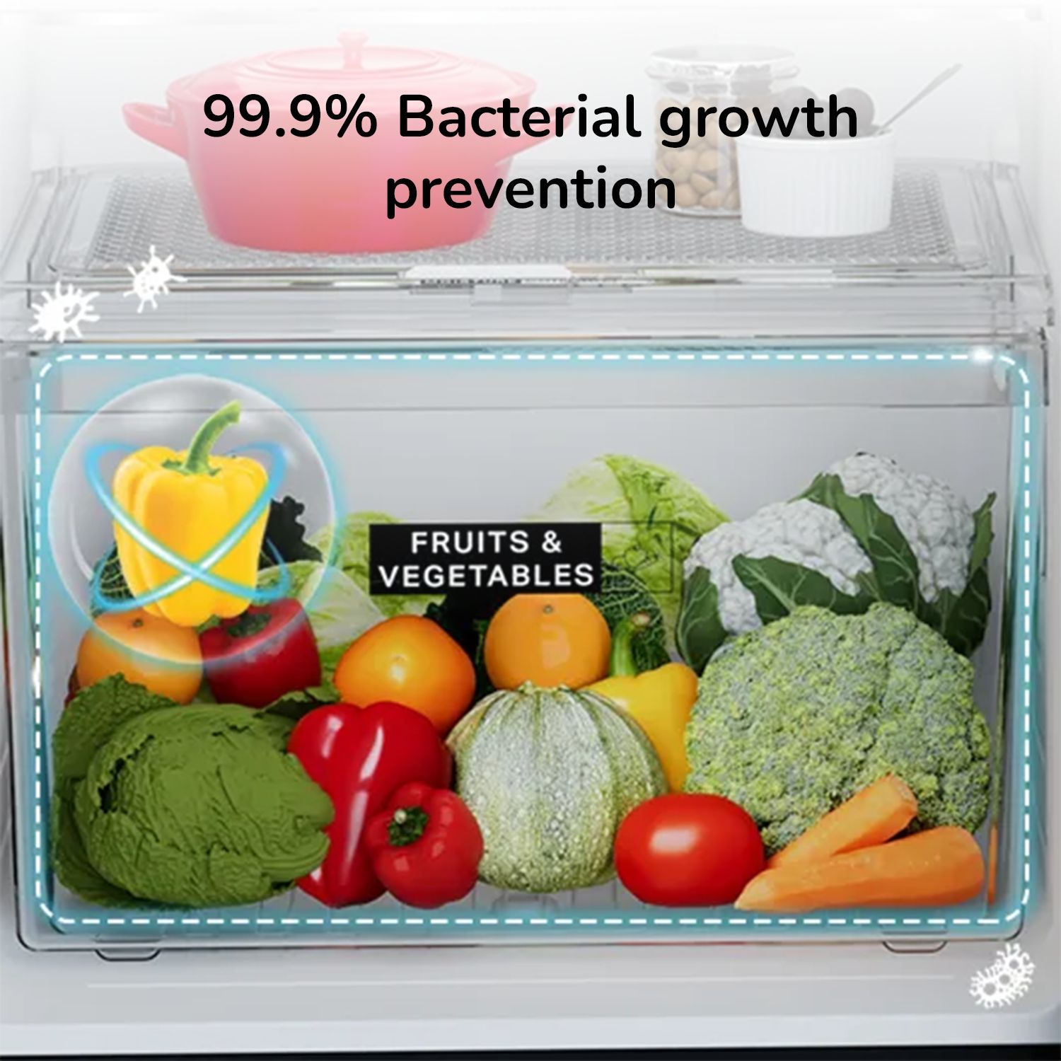 Whirlpool Intellifresh Pro 278 235 Litres 2 Star Frost Free Double Door Convertible Refrigerator with 6th Sense Technology (Grey)_12