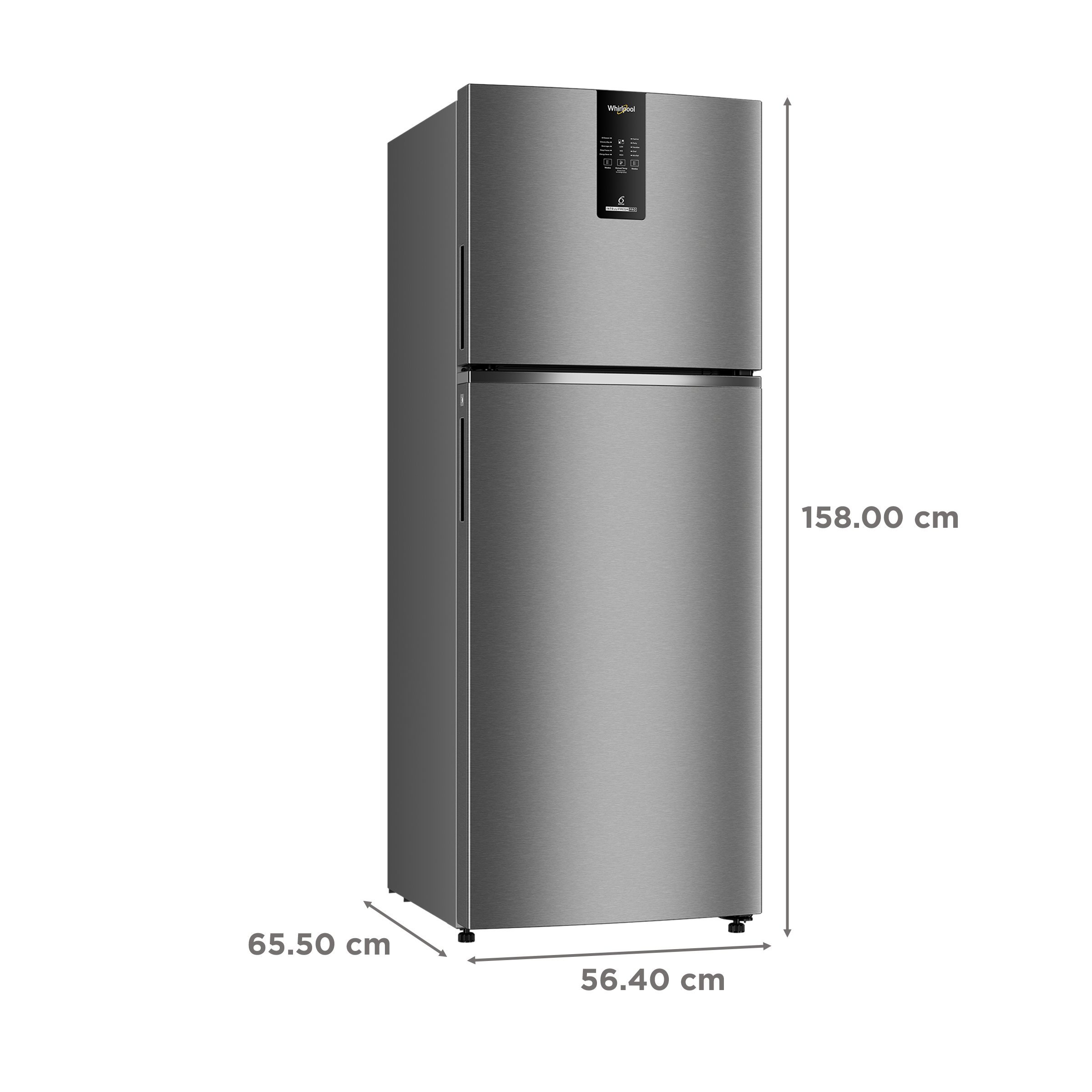 Whirlpool Intellifresh Pro 278 235 Litres 2 Star Frost Free Double Door Convertible Refrigerator with 6th Sense Technology (Grey)_3