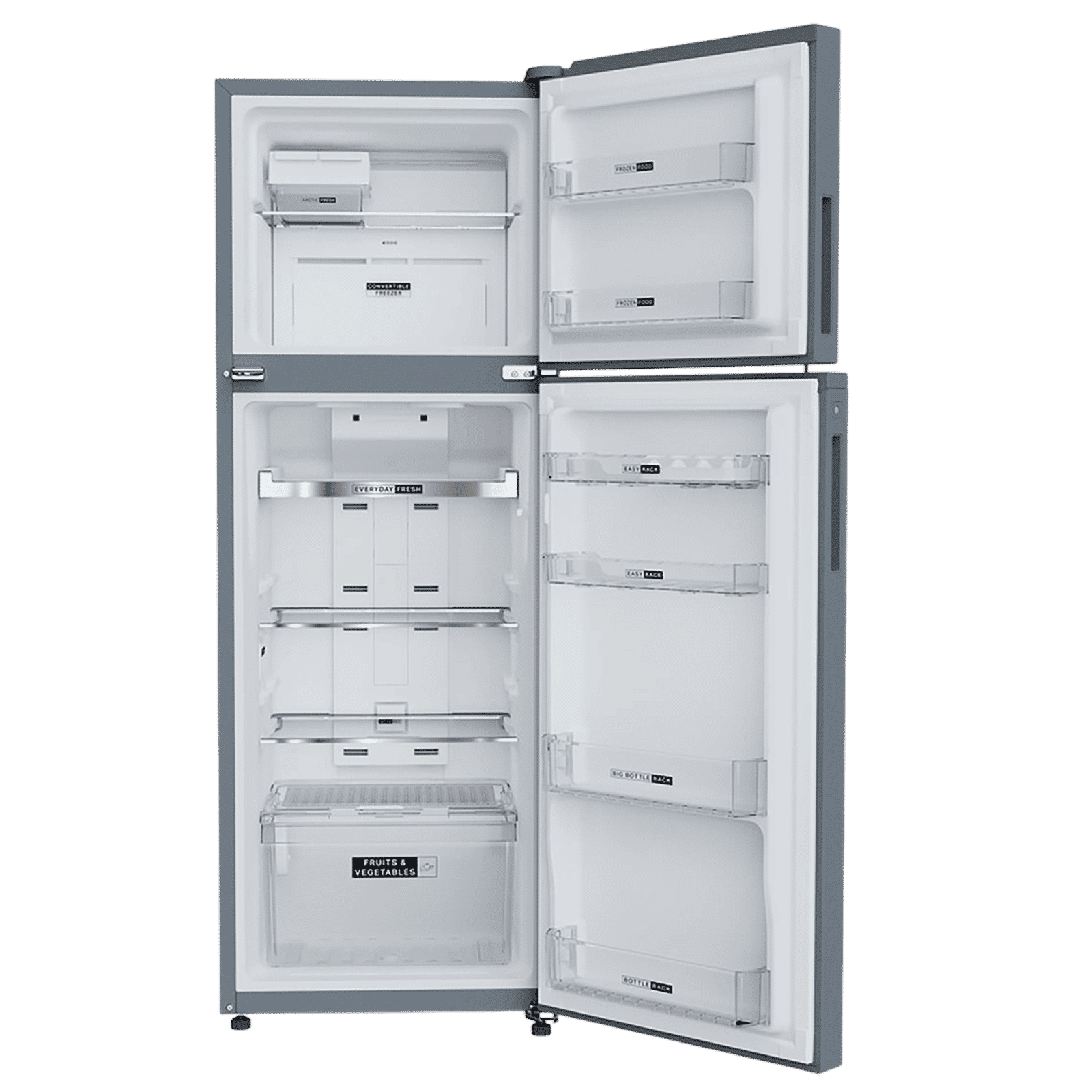 Whirlpool Intellifresh Pro 278 235 Litres 2 Star Frost Free Double Door Convertible Refrigerator with 6th Sense Technology (Grey)_5