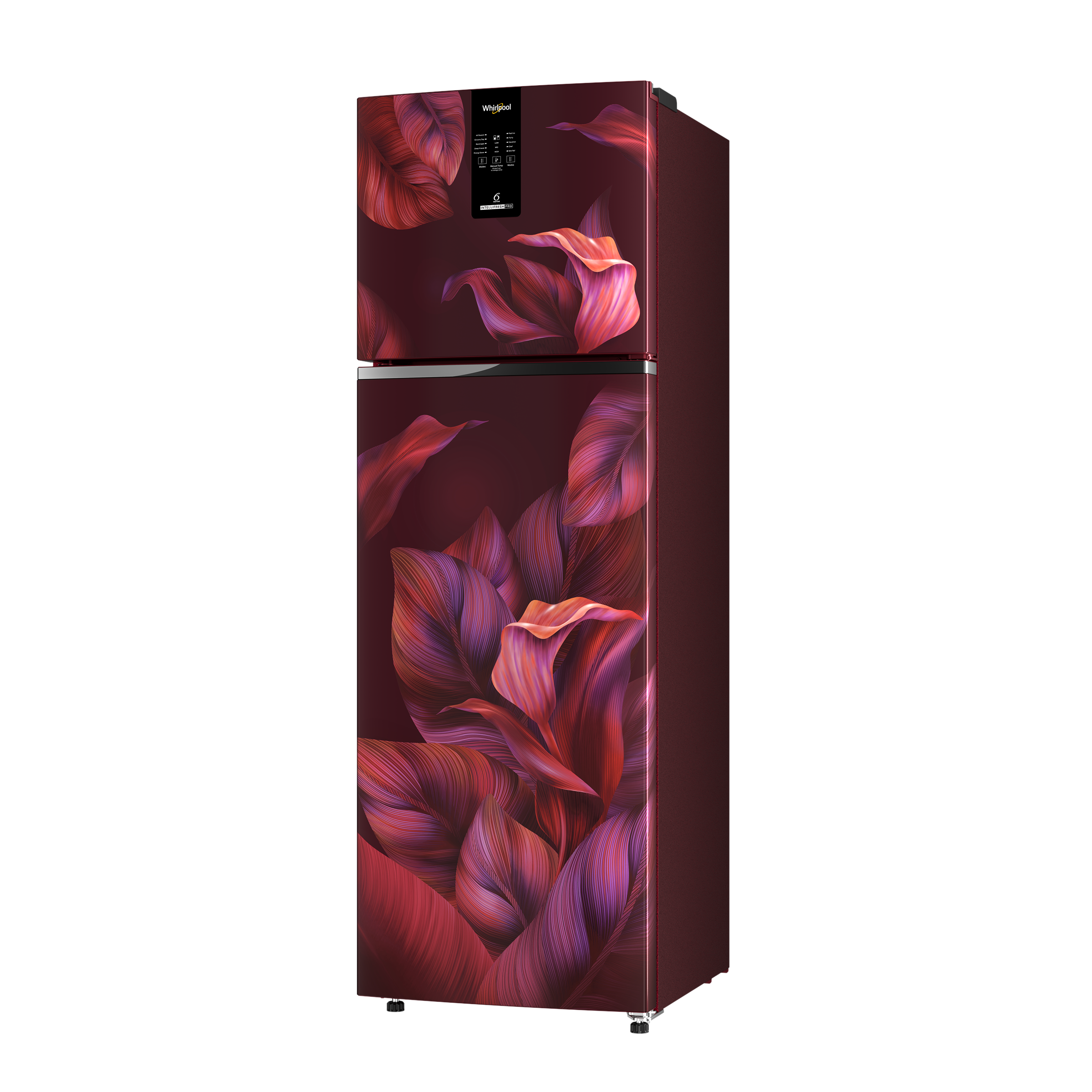 Whirlpool Intellifresh Pro 278 231 Litres 2 Star Frost Free Double Door Convertible Refrigerator with 6th Sense Technology (Wine)_4