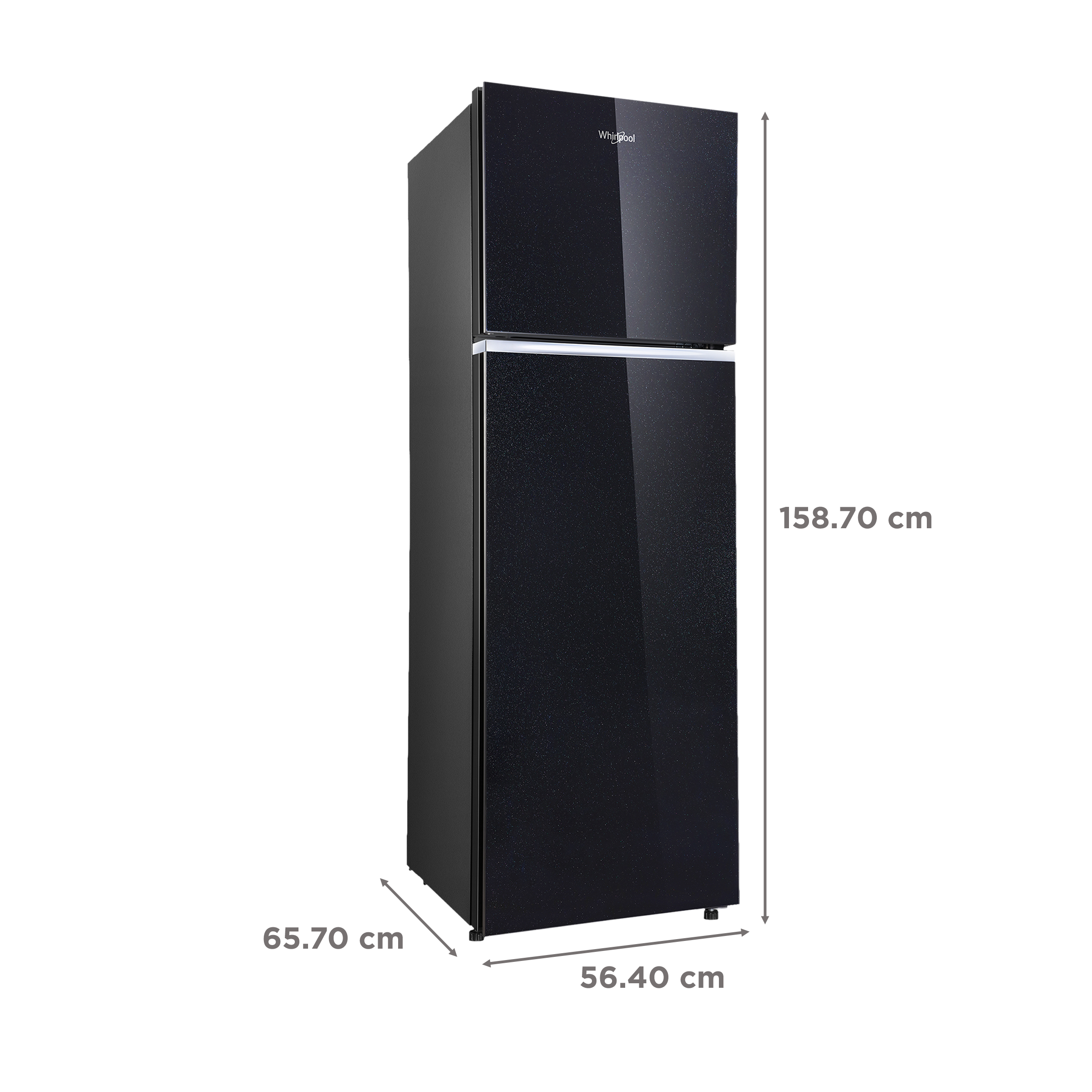 Whirlpool Intellifresh 278GD 231 Litres 2 Star Frost Free Double Door Refrigerator with 6th Sense Technology (Black) Whirlpool Intellifresh 278GD 231 Litres 2 Star Frost Free Double Door Refrigerator with 6th Sense Technology (Black)_3