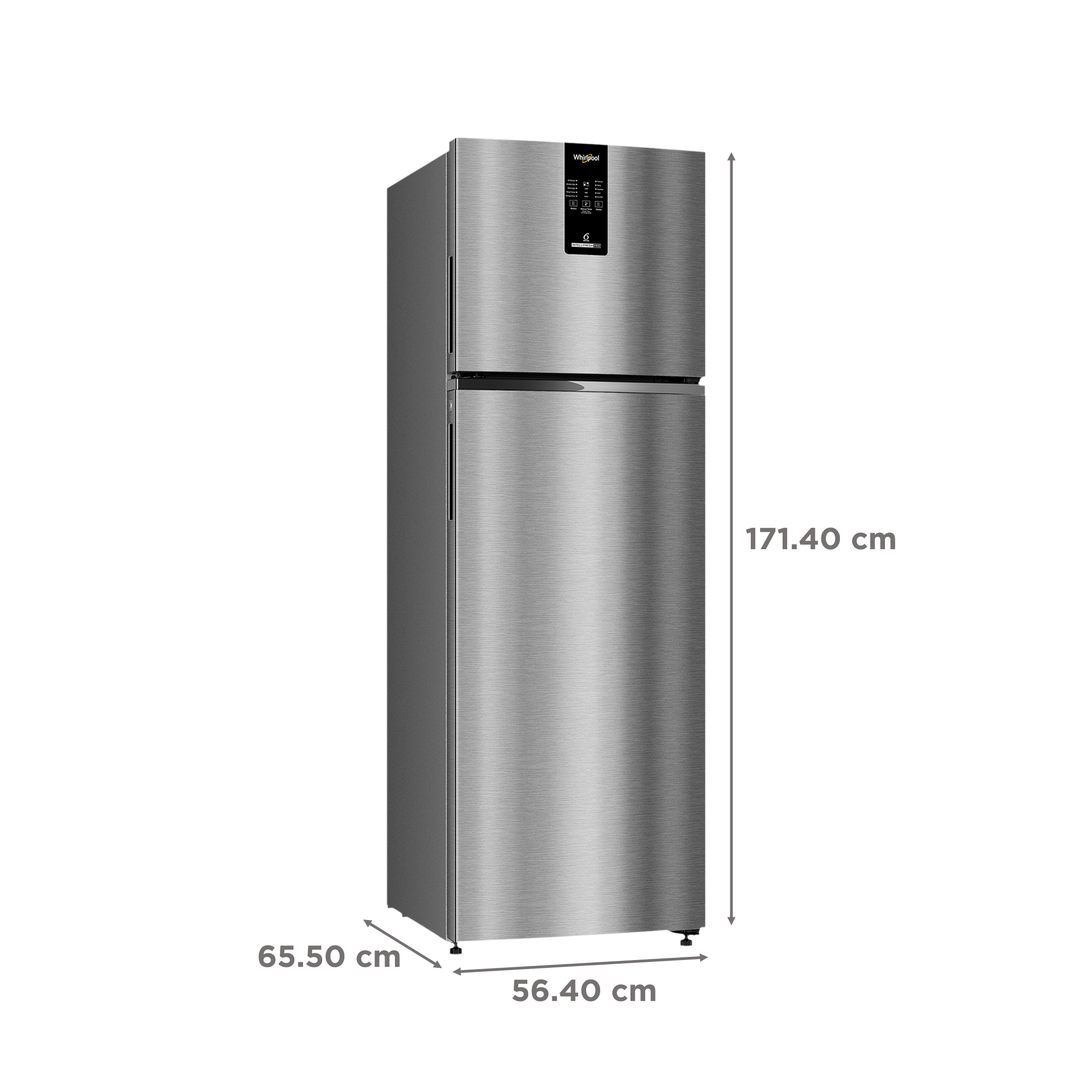 Whirlpool Intellifresh Pro 259 Litres 2 Star Frost Free Double Door Convertible Refrigerator with 6th Sense Technology (Grey)_3