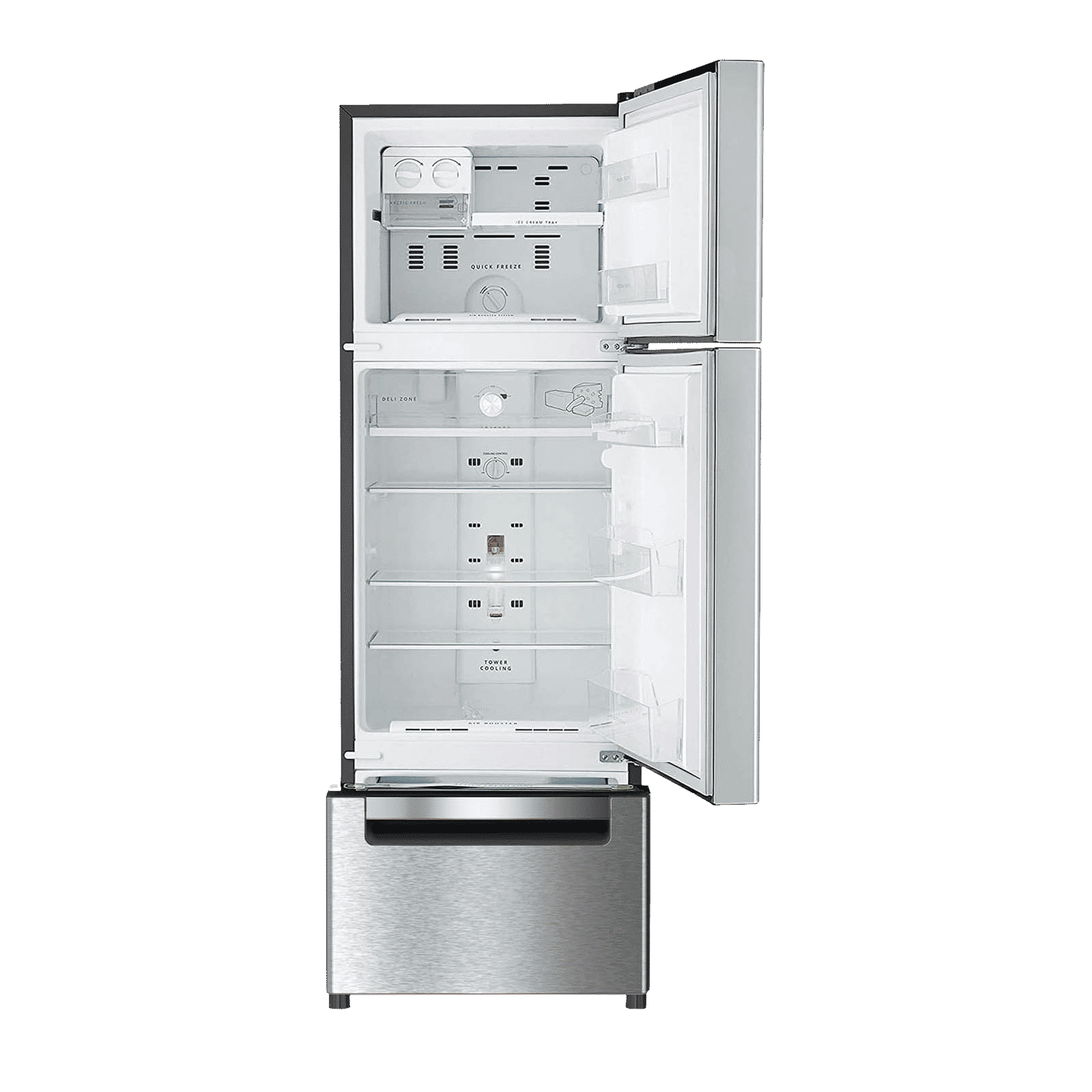 Whirlpool Protton 330 Litres Frost Free Double Door Refrigerator with 6th Sense Technology (Grey)_6