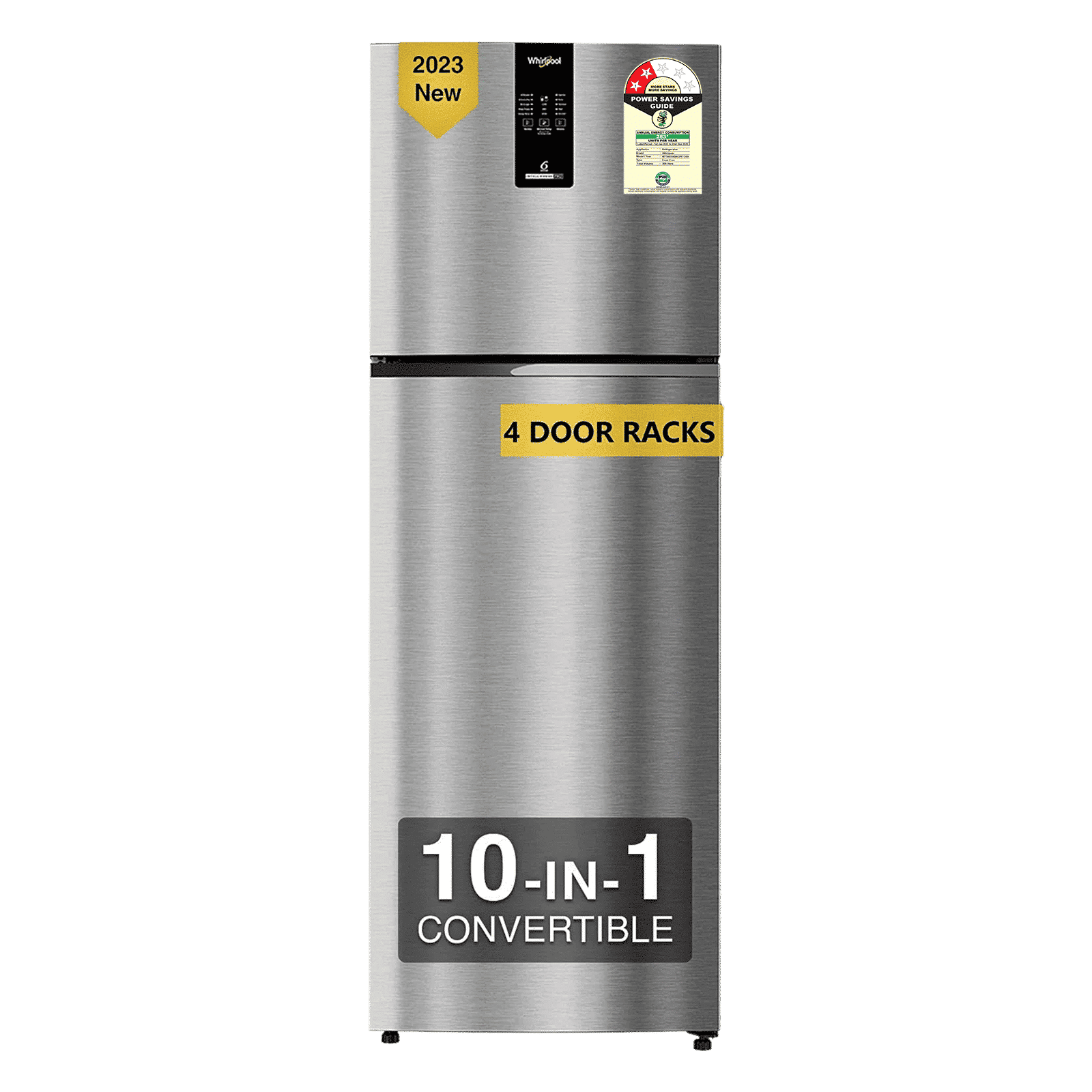 Whirlpool Intellifresh Pro 308 Litres 2 Star Frost Free Double Door Convertible Refrigerator with 6th Sense Technology (Grey)_1