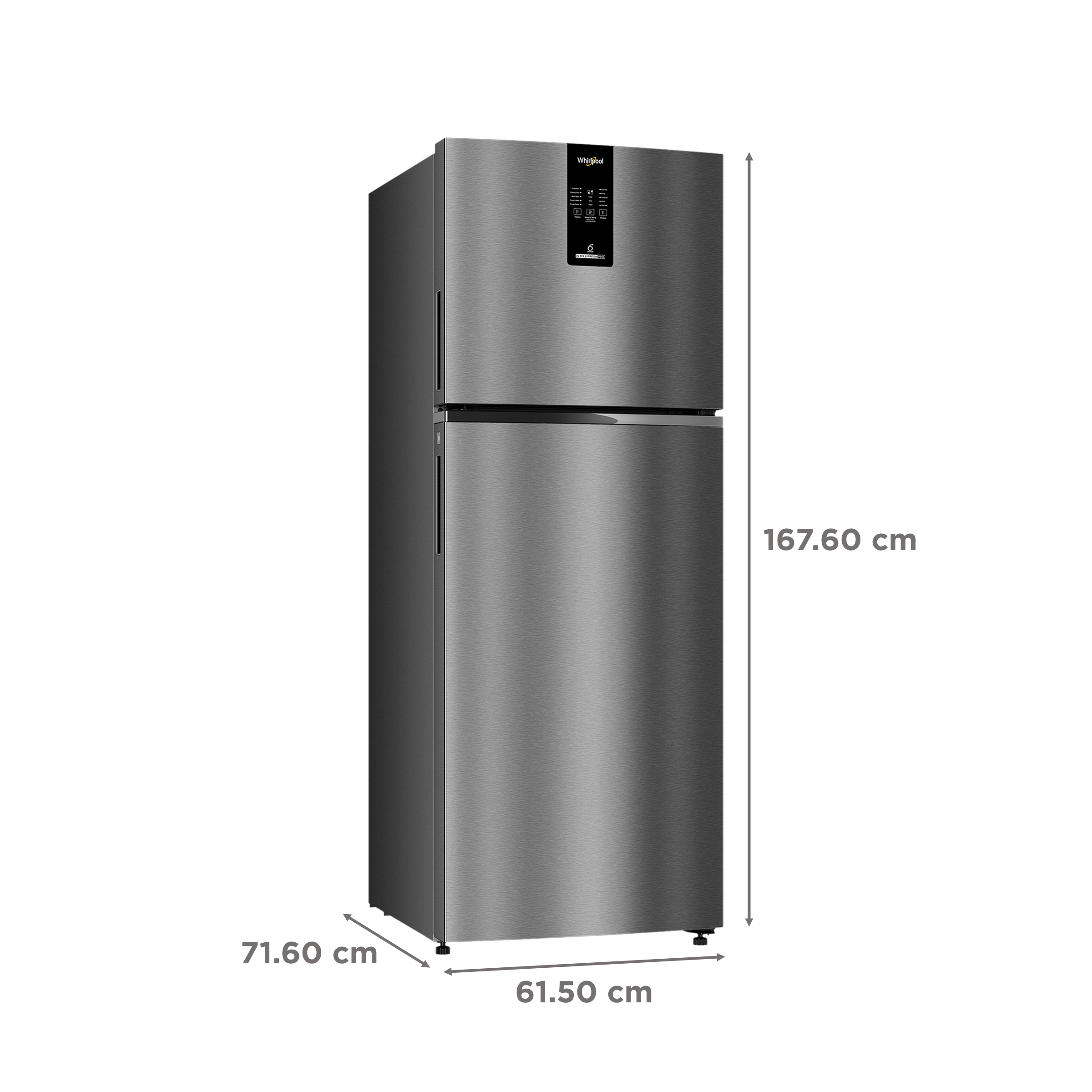 Whirlpool Intellifresh Pro 308 Litres 2 Star Frost Free Double Door Convertible Refrigerator with 6th Sense Technology (Grey) Whirlpool Intellifresh Pro 308 Litres 2 Star Frost Free Double Door Convertible Refrigerator with 6th Sense Technology (Grey)_3