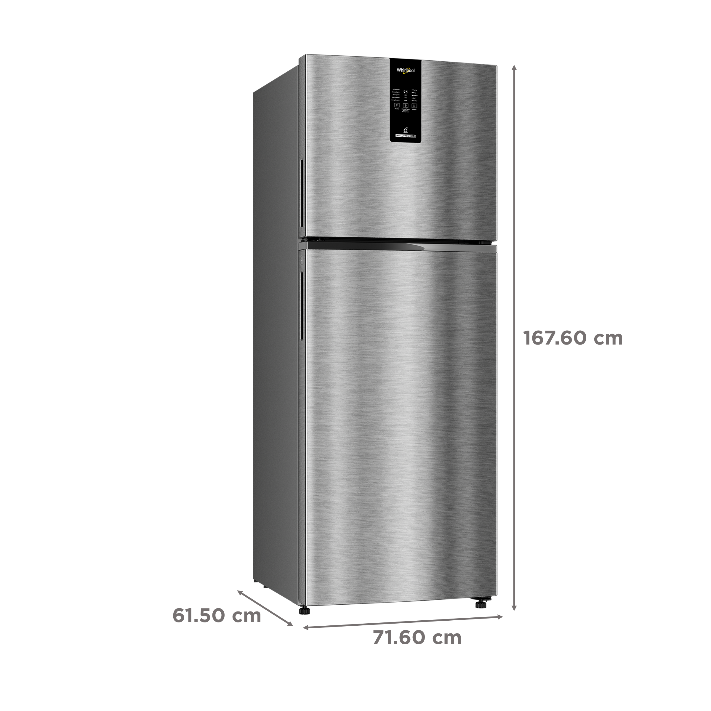 Whirlpool Intellifresh Pro 355 308 Litres 3 Star Frost Free Double Door Convertible Refrigerator with 6th Sense Technology (Grey)_3