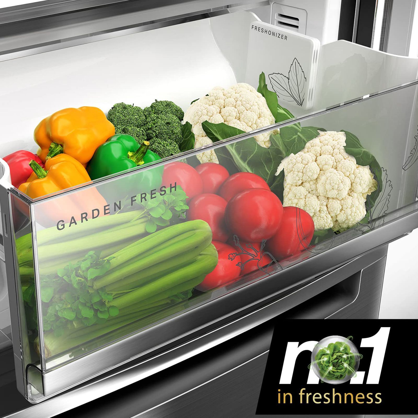 Whirlpool Intellifresh Pro 285 Litres 2 Star Frost Free Double Door Bottom Mount Convertible Refrigerator with 6th Sense Technology (IFPRO BM INV CNV 3, Grey)_7