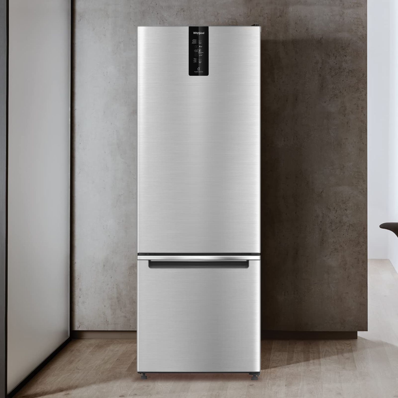 Whirlpool Intellifresh Pro 285 Litres 2 Star Frost Free Double Door Bottom Mount Convertible Refrigerator with 6th Sense Technology (IFPRO BM INV CNV 3, Grey)_8