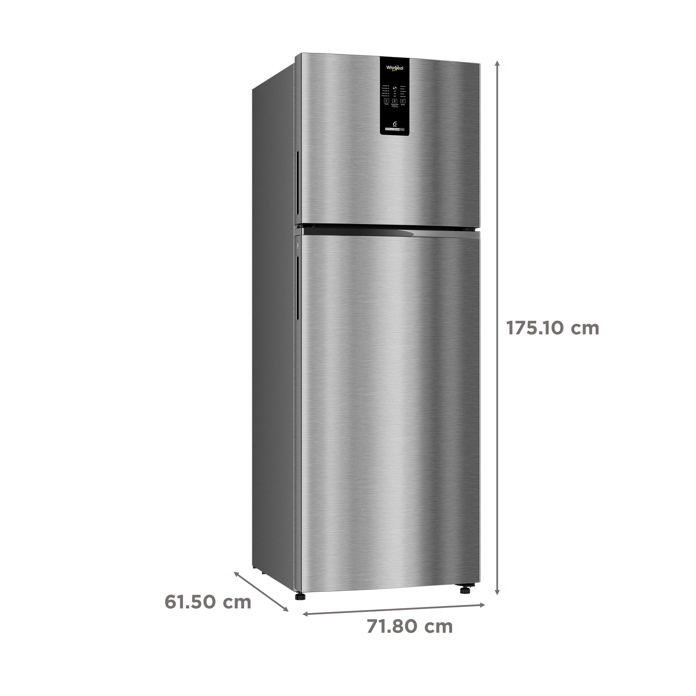 Whirlpool Intellifresh Pro 375 327 Litres 3 Star Frost Free Double Door Convertible Refrigerator with 6th Sense Technology (Grey)_3