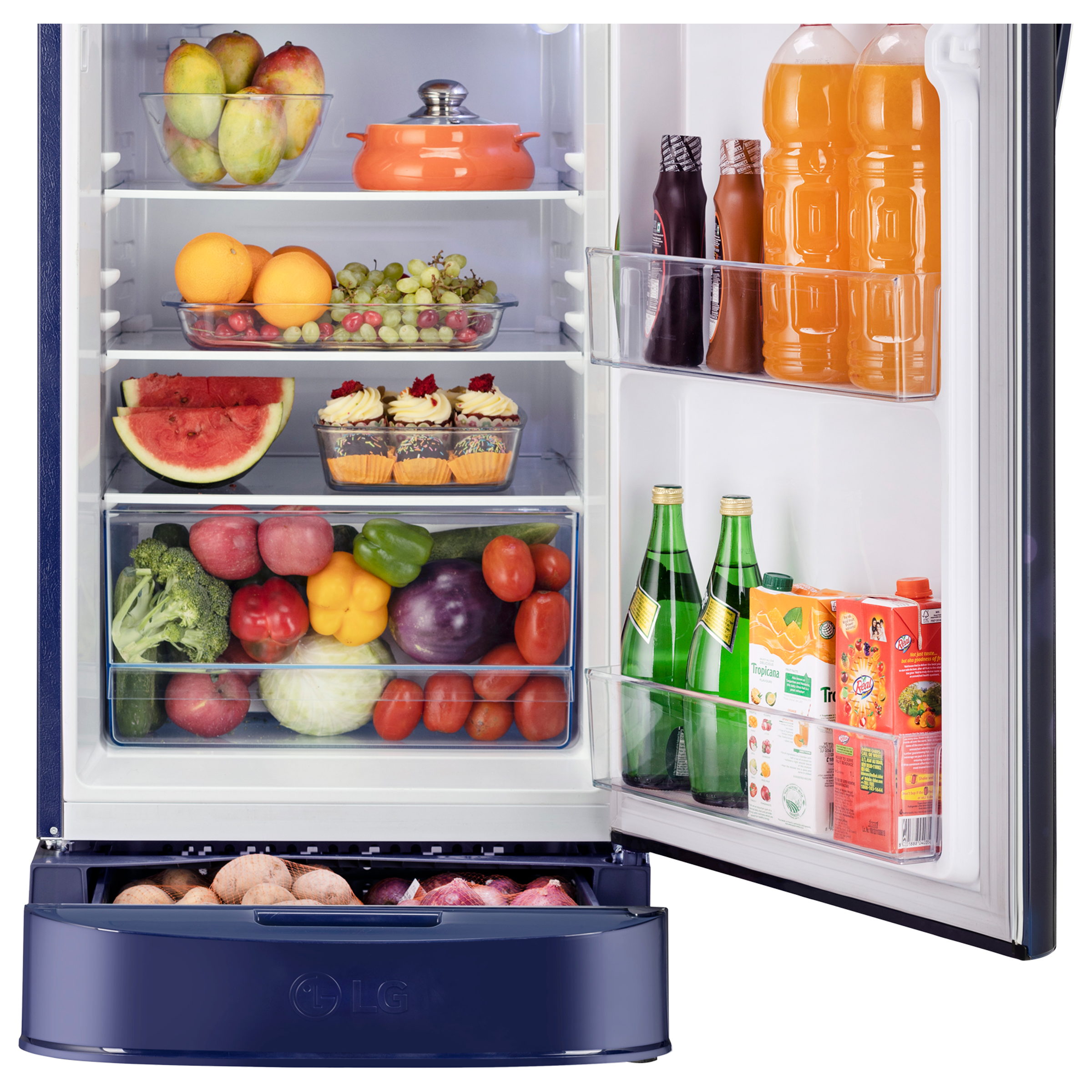 LG 201 Litres 5 Star Direct Cool Single Door Refrigerator with Smart Inverter (GL-D211CBEU.ABEZEB, Blue Euphoria) LG 201 Litres 5 Star Direct Cool Single Door Refrigerator with Smart Inverter (GL-D211CBEU.ABEZEB, Blue Euphoria)_6