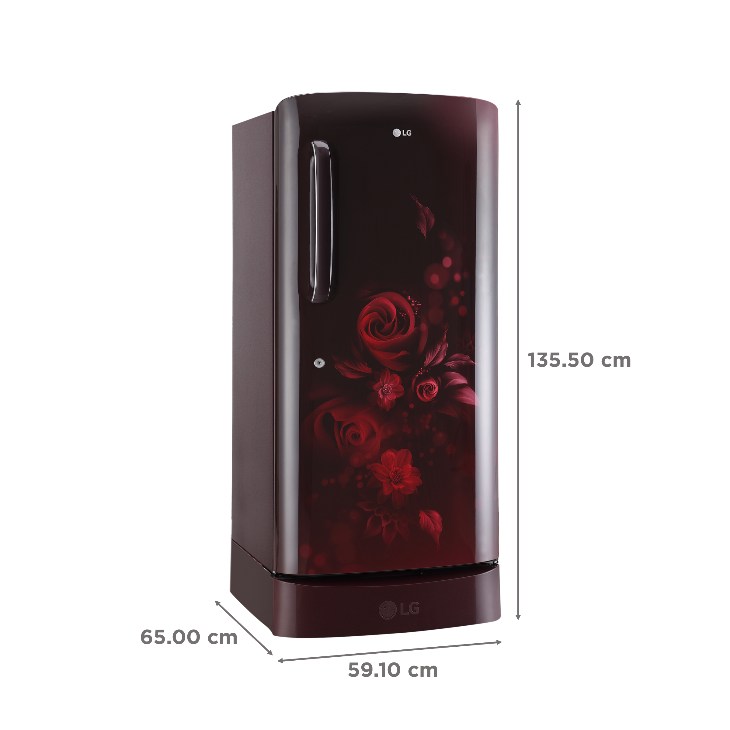 LG 205 Litres 5 Star Direct Cool Single Door Refrigerator with Smart Inverter Compressor (GL-D221ASEU.DSEZEB, Scarlet Euphoria) LG 205 Litres 5 Star Direct Cool Single Door Refrigerator with Smart Inverter Compressor (GL-D221ASEU.DSEZEB, Scarlet Euphoria)_3