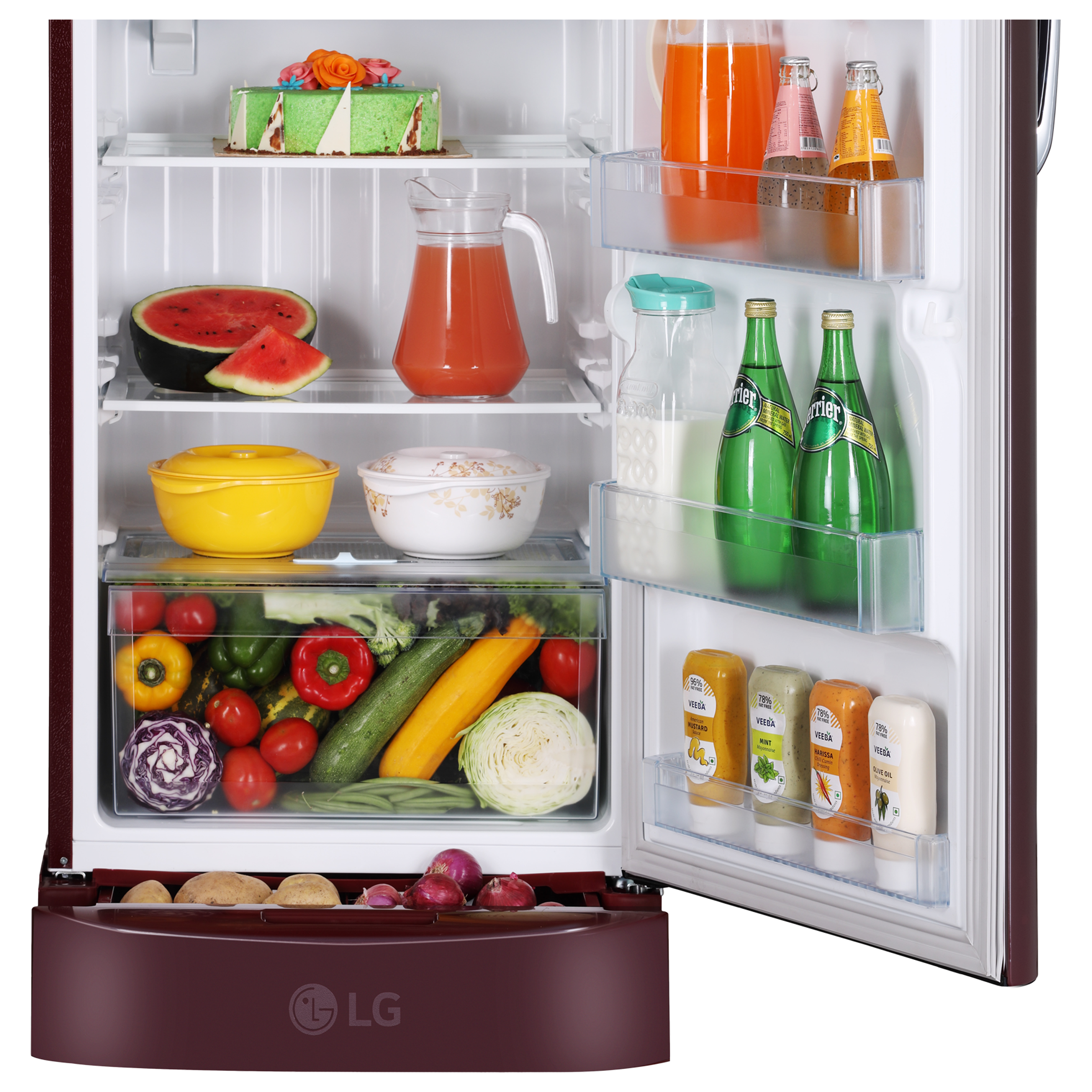LG 205 Litres 5 Star Direct Cool Single Door Refrigerator with Smart Inverter Compressor (GL-D221ASEU.DSEZEB, Scarlet Euphoria) LG 205 Litres 5 Star Direct Cool Single Door Refrigerator with Smart Inverter Compressor (GL-D221ASEU.DSEZEB, Scarlet Euphoria)_6