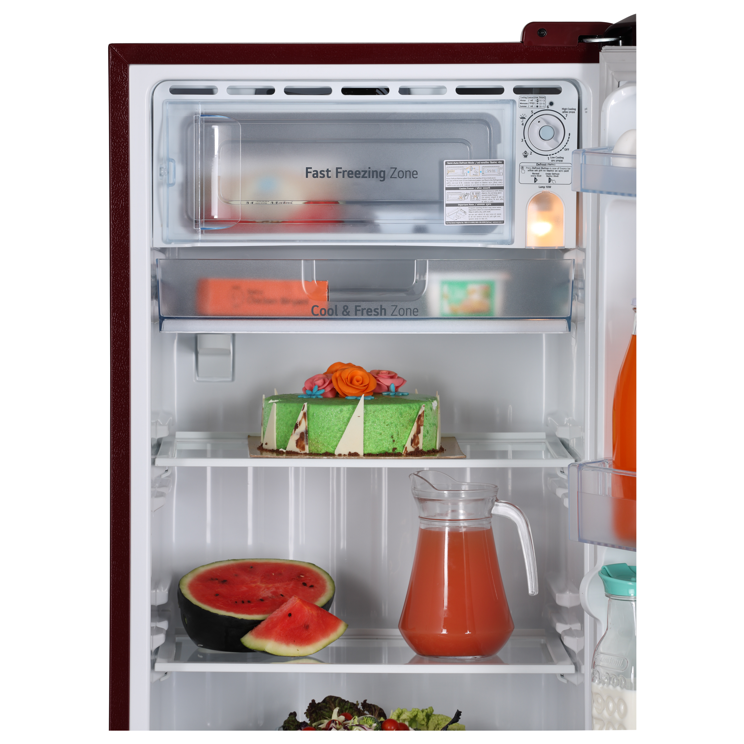 LG 205 Litres 5 Star Direct Cool Single Door Refrigerator with Smart Inverter Compressor (GL-D221ASEU.DSEZEB, Scarlet Euphoria) LG 205 Litres 5 Star Direct Cool Single Door Refrigerator with Smart Inverter Compressor (GL-D221ASEU.DSEZEB, Scarlet Euphoria)_7