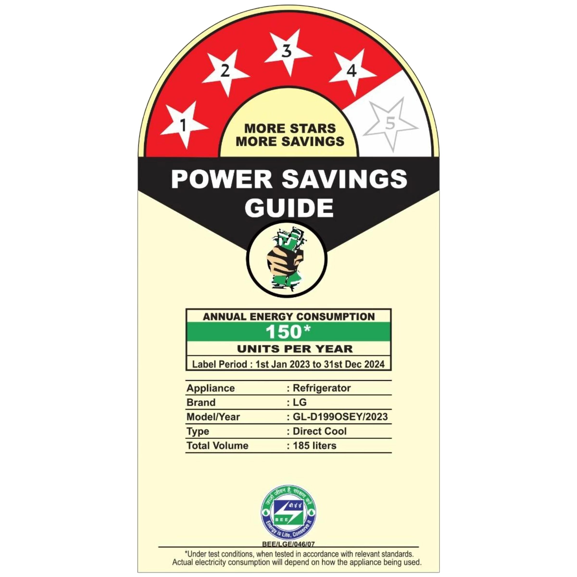 LG 185 Litres 4 Star Direct Cool Single Door Refrigerator with Base stand and Drawer (GL-D199OSEY.DSEZPST, Scarlet Euphoria)_10