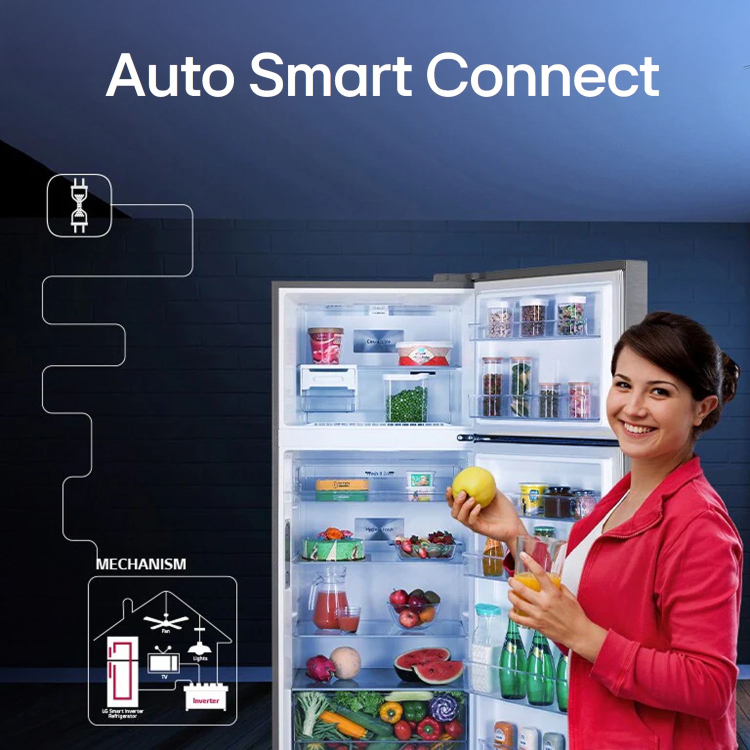 LG 343 Litres 2 Star Frost Free Double Door Convertible Refrigerator with Smart Diagnosis (GL-S382SUSY.AUSZEBN, Urban Steel)_18