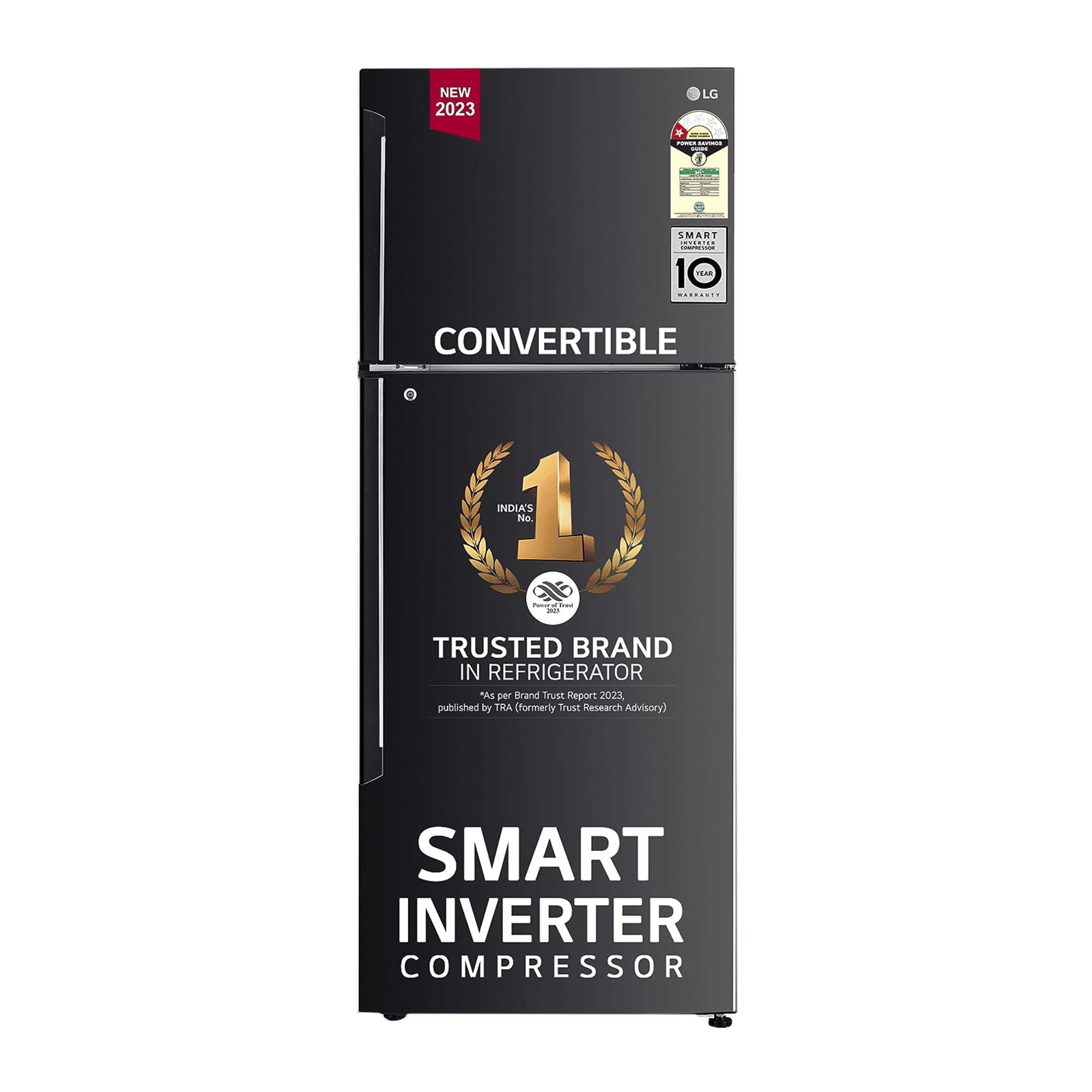 LG 446 Litres 1 Star Frost Free Double Door Convertible Refrigerator with Smart Diagnosis (GL-T502AESR.DESZEB, Ebony Sheen) LG 446 Litres 1 Star Frost Free Double Door Convertible Refrigerator with Smart Diagnosis (GL-T502AESR.DESZEB, Ebony Sheen)_1