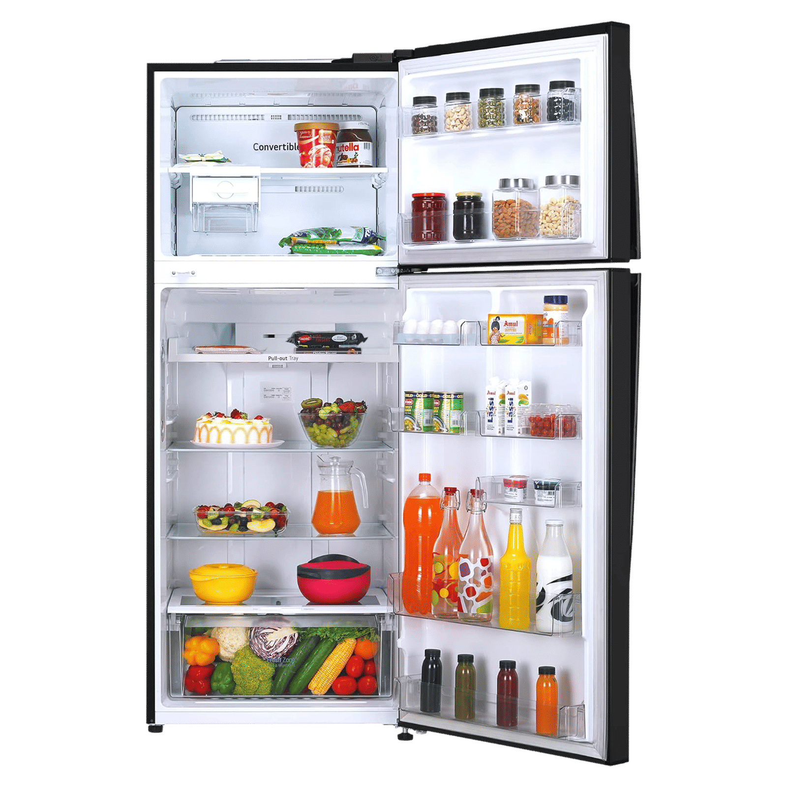 LG 446 Litres 1 Star Frost Free Double Door Convertible Refrigerator with Smart Diagnosis (GL-T502AESR.DESZEB, Ebony Sheen) LG 446 Litres 1 Star Frost Free Double Door Convertible Refrigerator with Smart Diagnosis (GL-T502AESR.DESZEB, Ebony Sheen)_10
