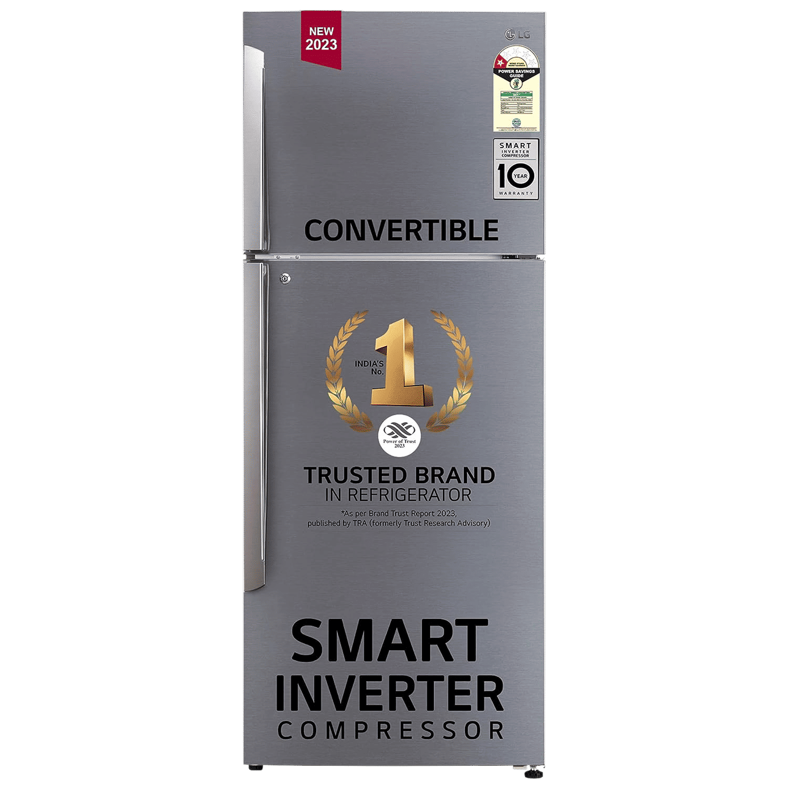 LG 446 Litres 1 Star Frost Free Double Door Convertible Refrigerator with Smart Diagnosis (GL-T502APZR.DPZZEBN, Shiny Steel) LG 446 Litres 1 Star Frost Free Double Door Convertible Refrigerator with Smart Diagnosis (GL-T502APZR.DPZZEBN, Shiny Steel)_1