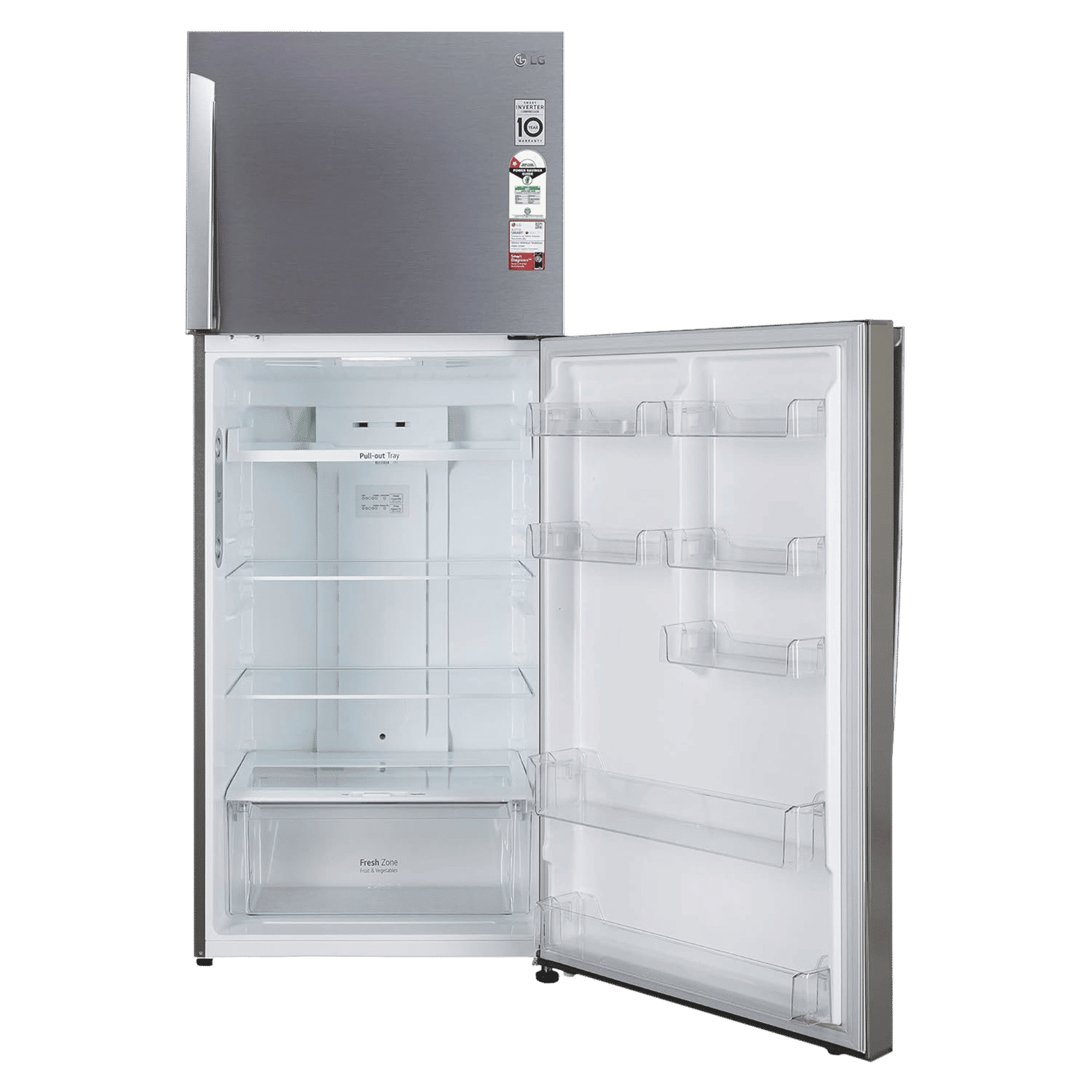 LG 446 Litres 1 Star Frost Free Double Door Convertible Refrigerator with Smart Diagnosis (GL-T502APZR.DPZZEBN, Shiny Steel) LG 446 Litres 1 Star Frost Free Double Door Convertible Refrigerator with Smart Diagnosis (GL-T502APZR.DPZZEBN, Shiny Steel)_13
